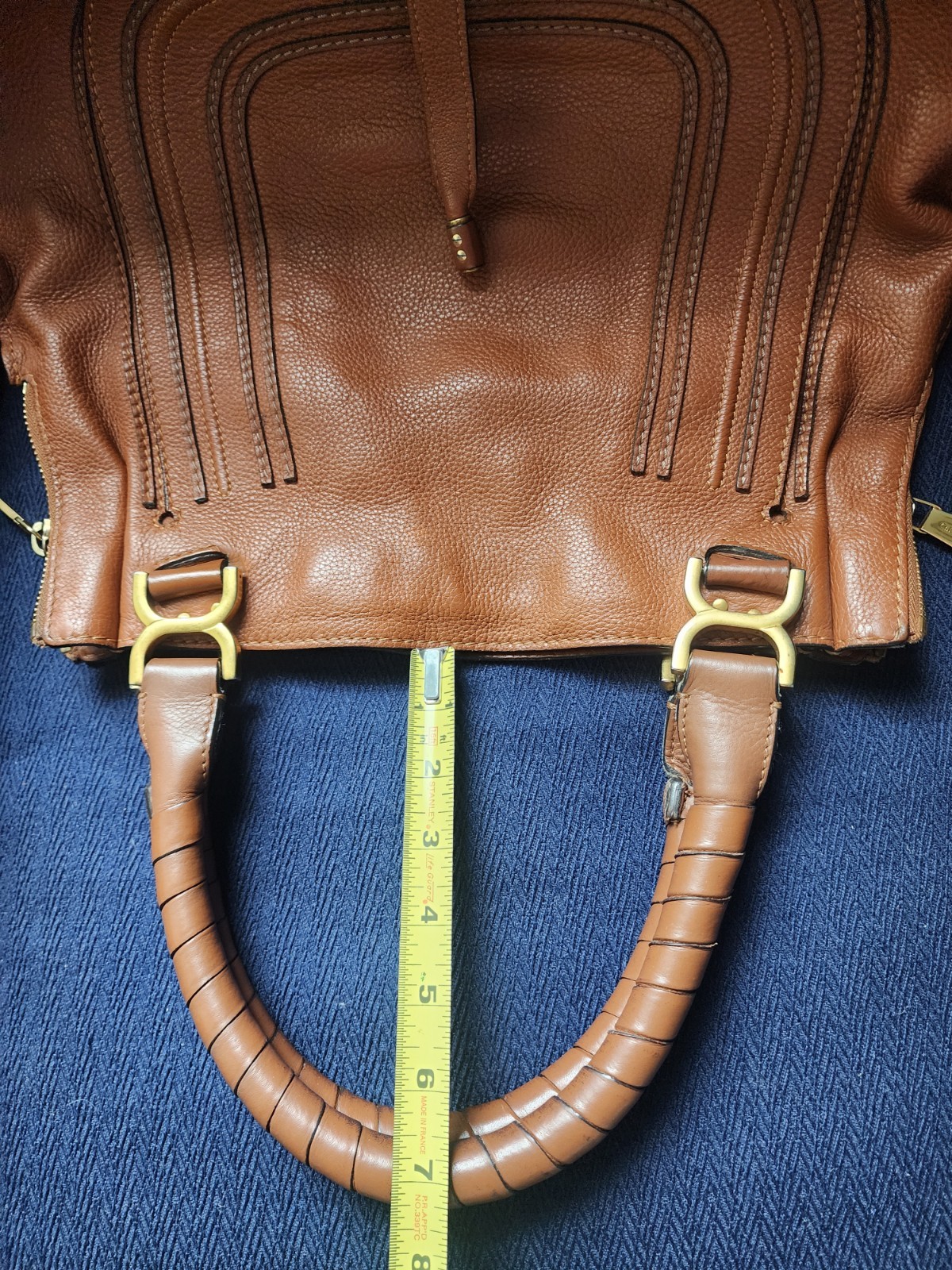 Chloe Marcie HANDBAG-PURSE-BAG -Top handle Large Tan
