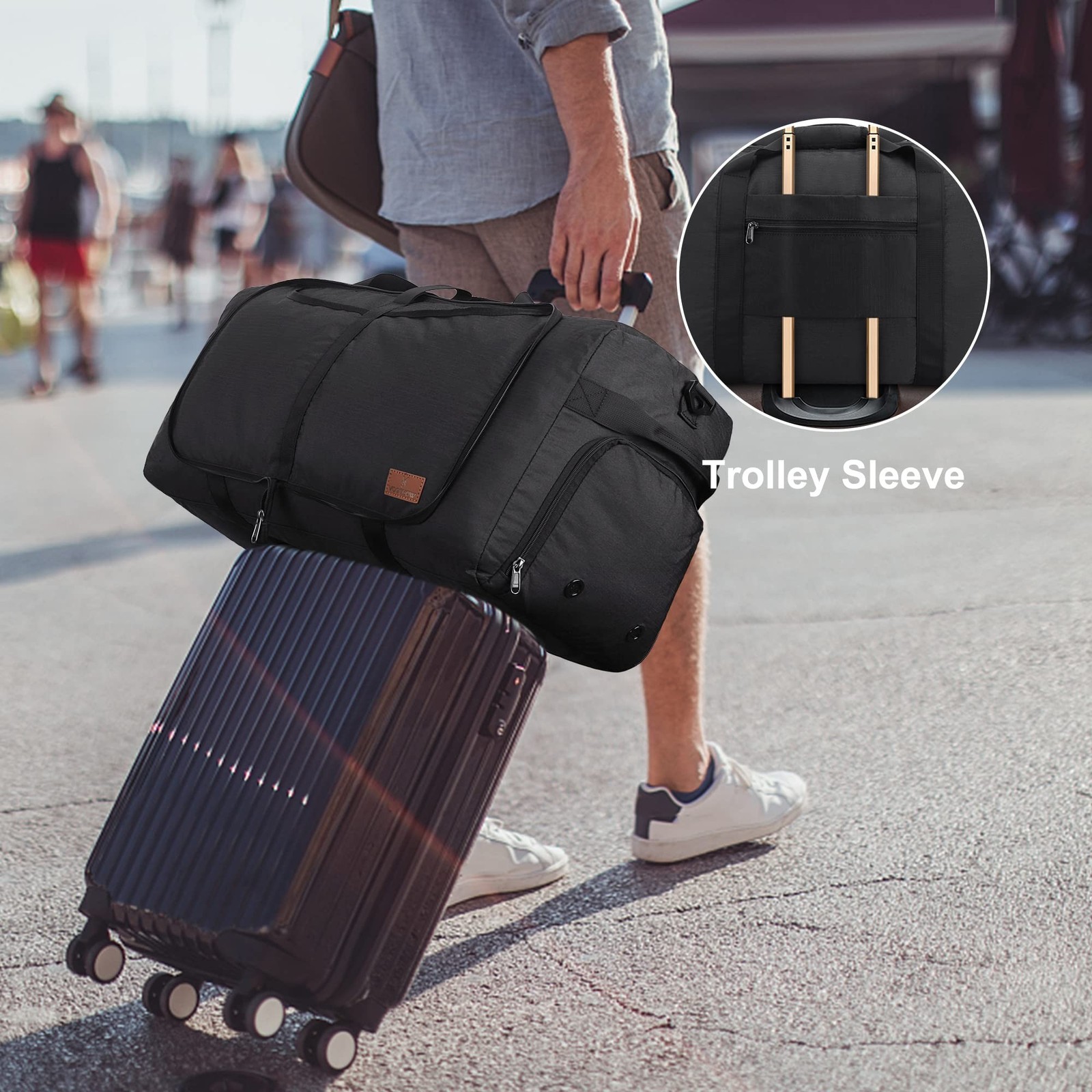 150L Large Waterproof Bag for Men Travel, Extra Large Trave Duffle Bag with S…