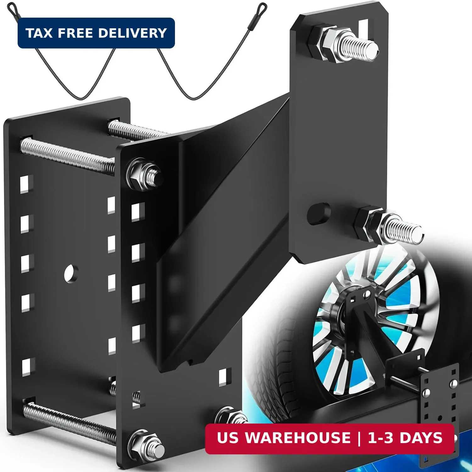 WELLUCK Trailer Spare Tire Mount Carrier, Spare Tire Carrier Holder for Utility