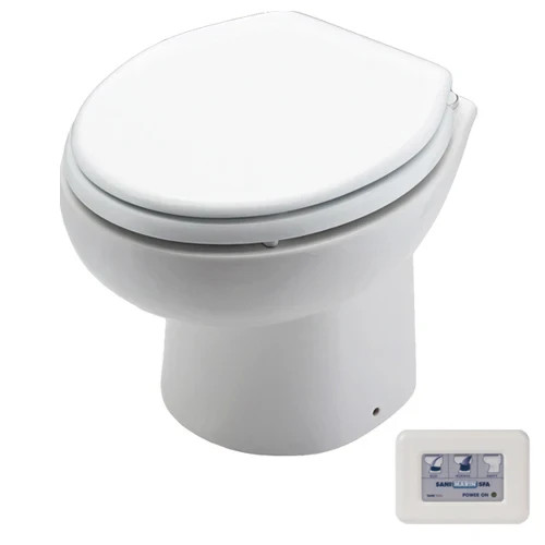 Sanimarin 31 Electric Marine Toilet – Compact, Low Profile, 12V System (WH)