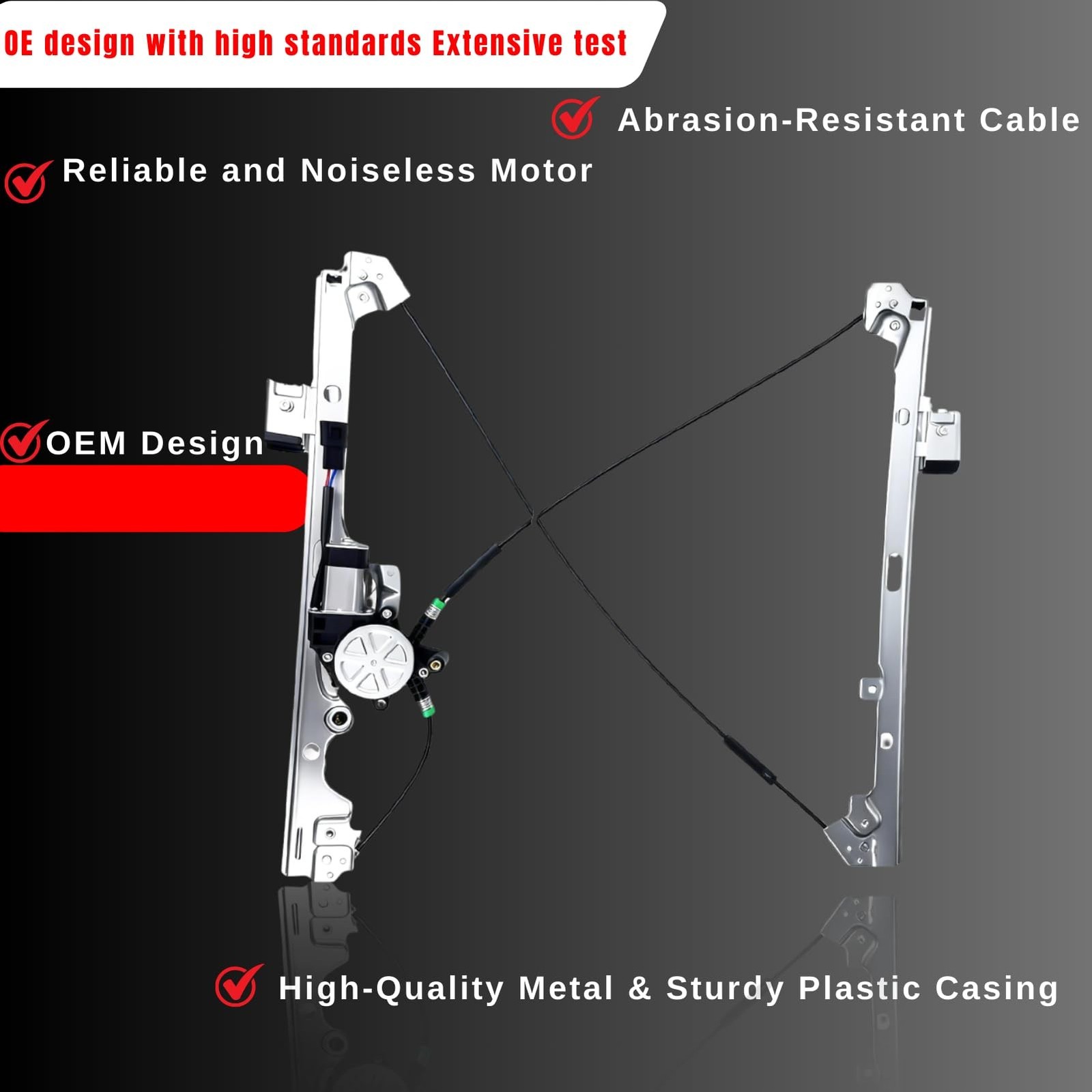 741-644 Front Left Driver Side Power Window Regulator & Motor Assembly fit fo…