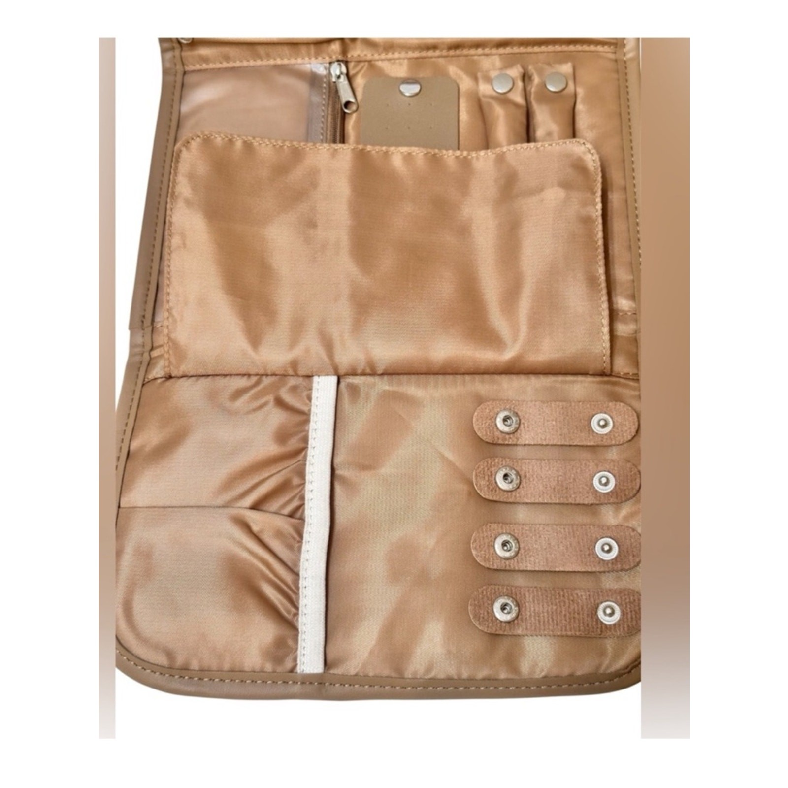 8 Other Reasons Tan Vegan Leather Jewelry Travel Pouch Bag, Brand New, MSRP $50