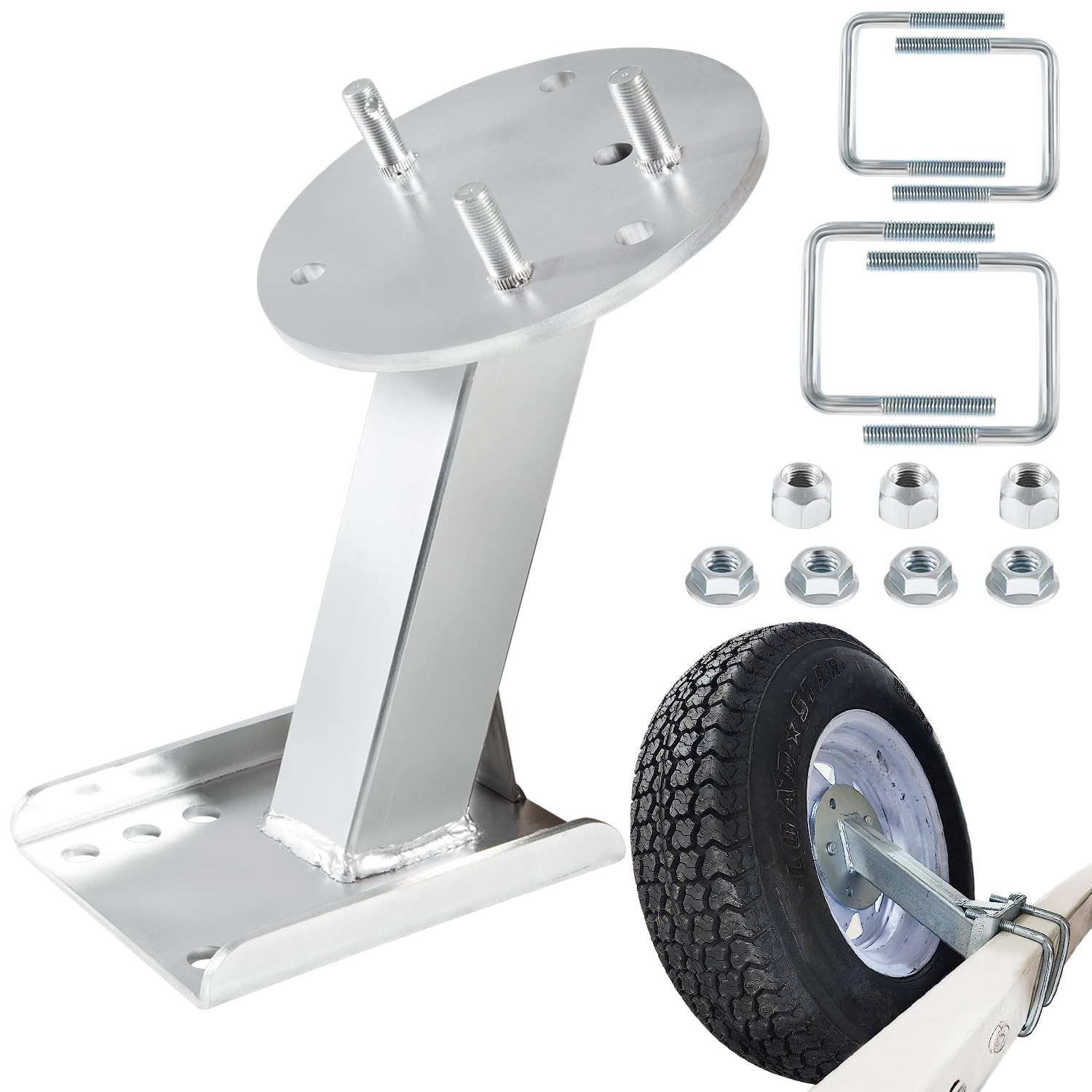 3001.0064 Spare Tire Mount for Trailer, Spare Tire Carrier Heavy-Duty Nickel-…