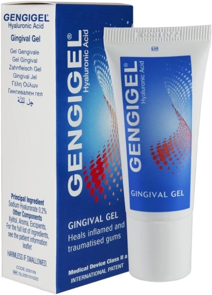 Gengigel Hyaluronic Acid Oral Gel for Mouth & Gum Discomfort (20Ml), Soothes Irr