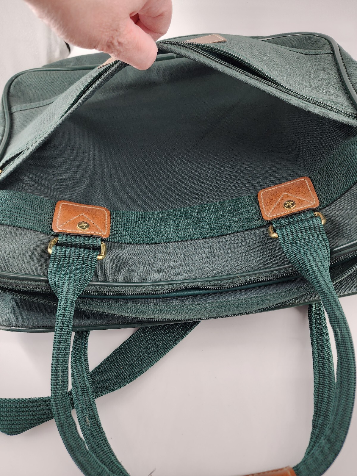 Jaguar Canvas/ Travel / Messenger Bag Luggage With Shoulder Strap – Hunter Green