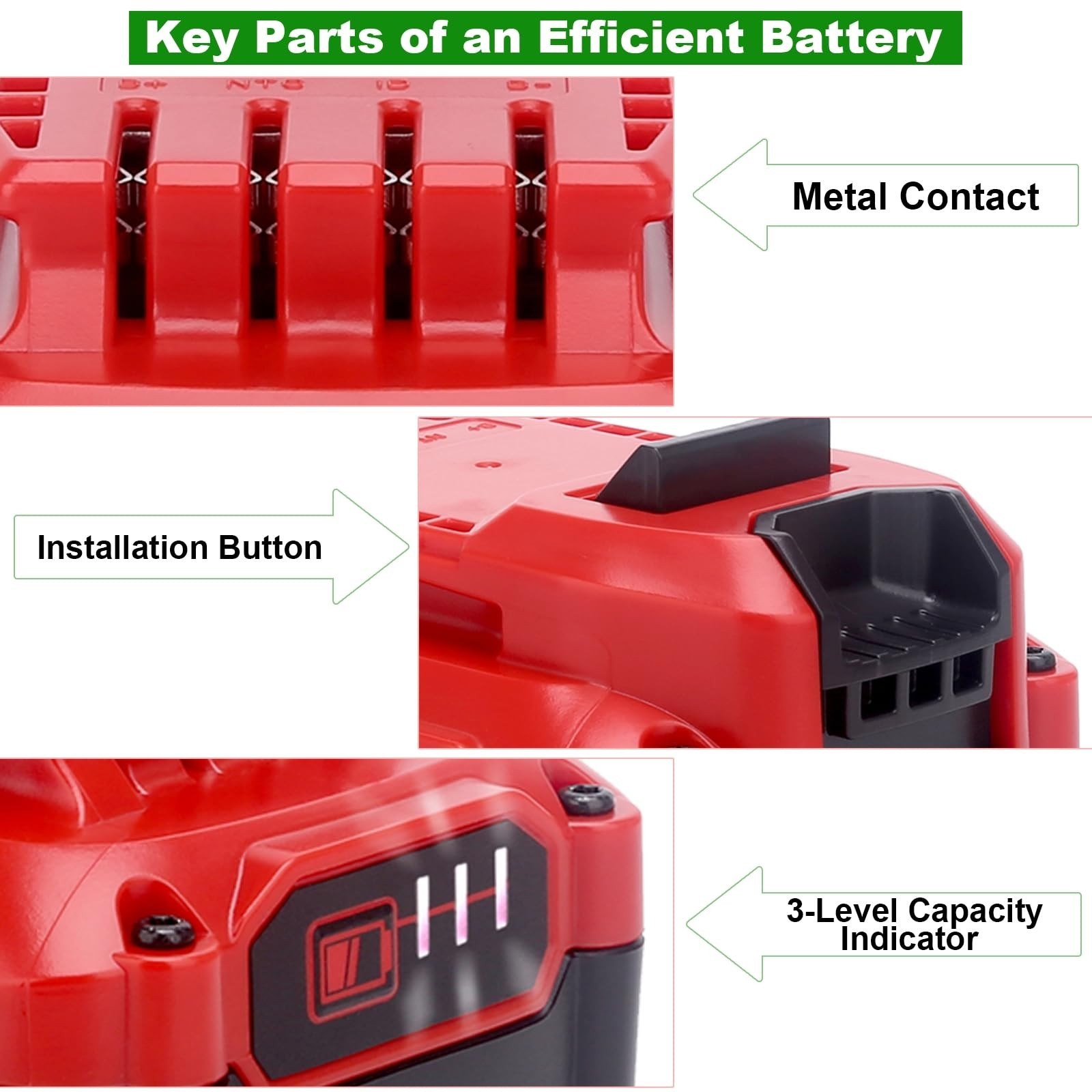 Upgraded 6.0Ah 20V Lithium Replacement Battery Compatible with Craftsman V20 …