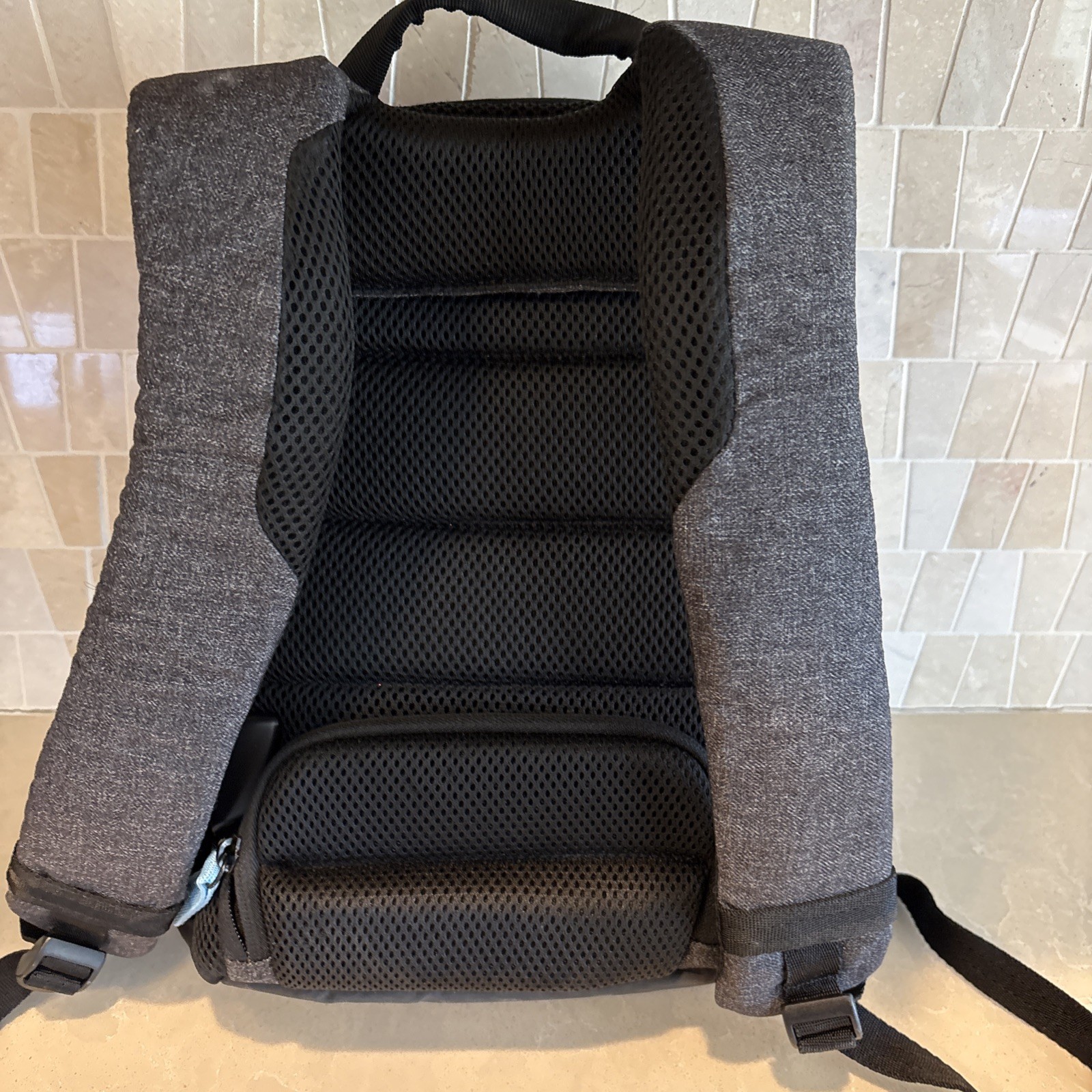 Medical Device Backpack Hard shell case Gray- Pockets, HD Padded Straps