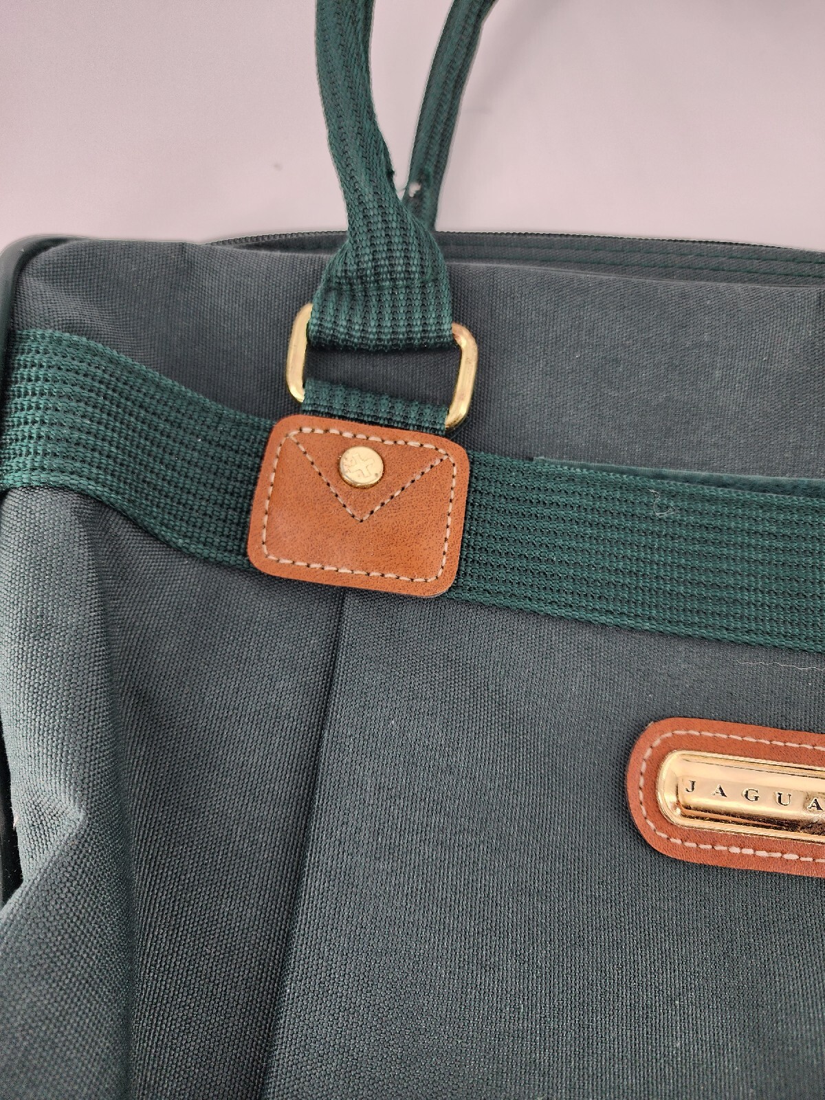 Jaguar Canvas/ Travel / Messenger Bag Luggage With Shoulder Strap – Hunter Green