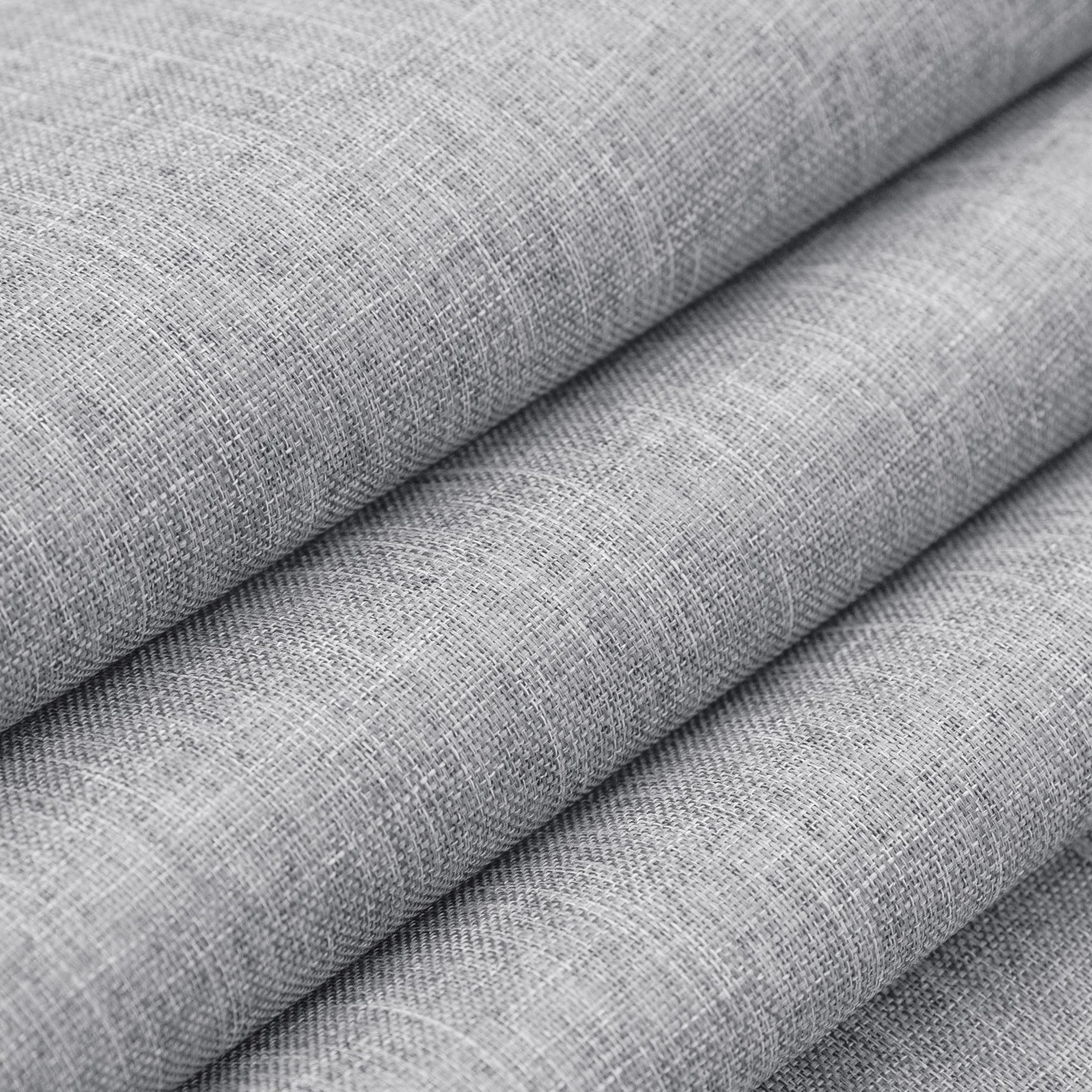 Light Grey Linen Blackout Curtains 102 Inch Length 2 Panels Set for Bedroom L…