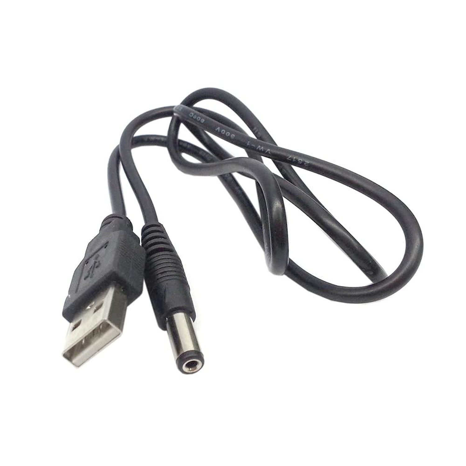 JSER USB 2.0 A Type Male to 5.5 x 2.5mm DC 5V Power Plug Barrel Connector Cha…