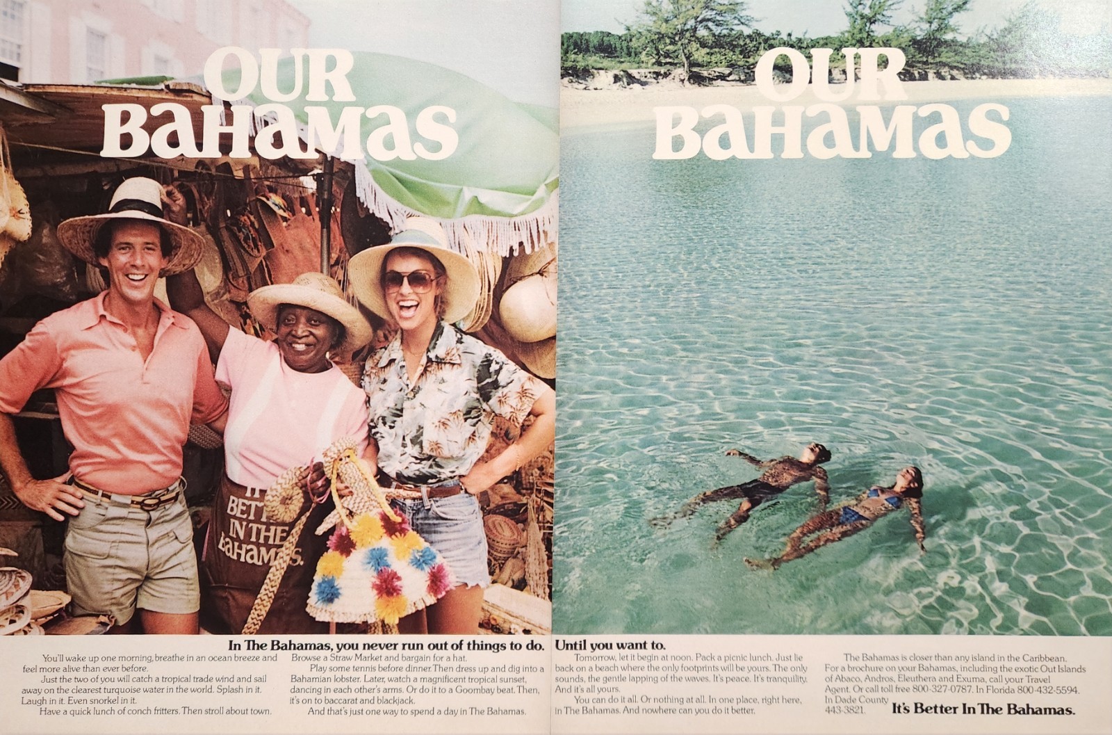 1981 Bahamas Tourism Print Ad Wall Art Decor Ephemera