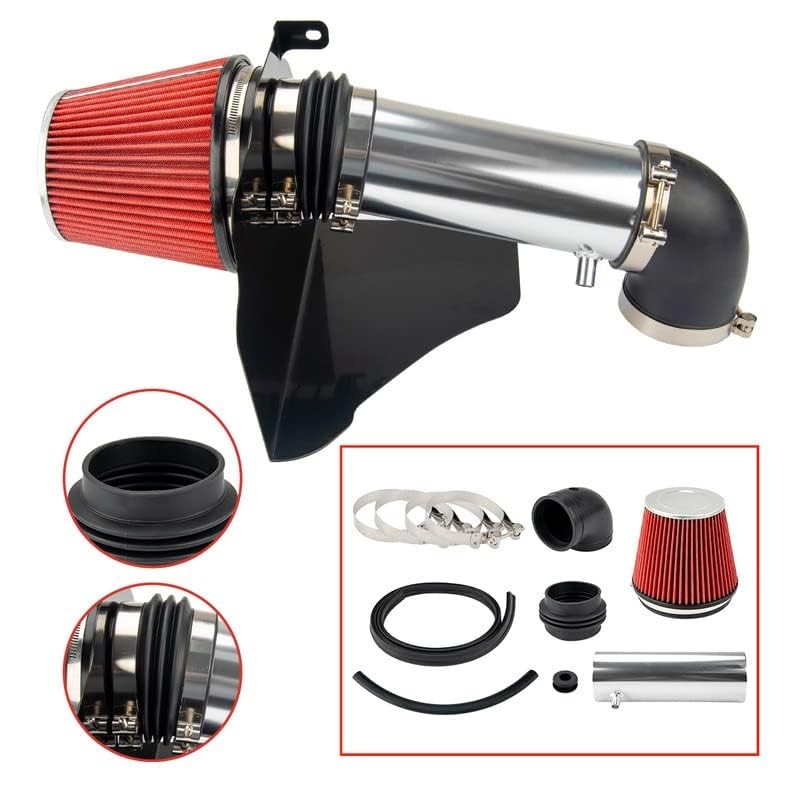 Air Intake Kit, Cold Air Intake w/Filter Replacement for 2005-2008 Magnum,