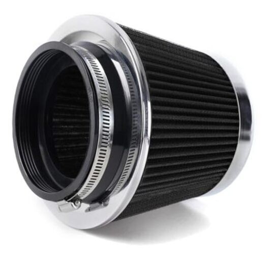 4-Inch Cold Air Intake Filter – Washable, High Performance, 3″ or 3 Short Black