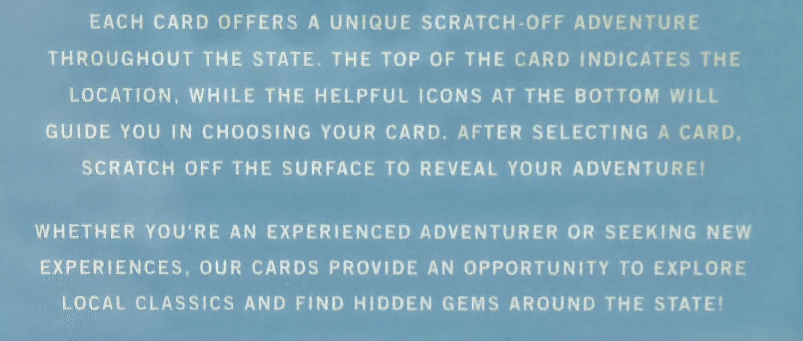 RIO South Carolina Adventure Bucket List ⚡NEW ⚡ 50 Scratch Off Cards ⚡FREE SHIP