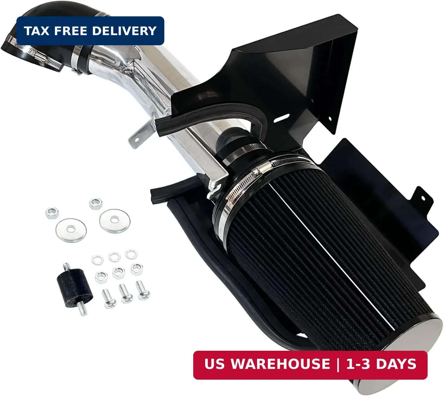 4″ Cold Air Intake System + Heat Shield For 99-06 GMC/Chevy V8 4.8L/5.3L/6.0L /