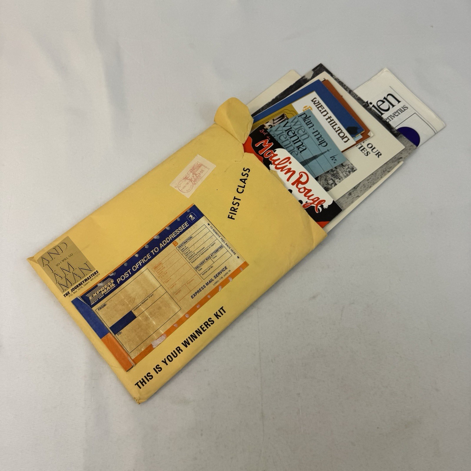 1979 Knollworld “Tale of Three Cities” Winners Travel Kit Paris Vienna Brochures