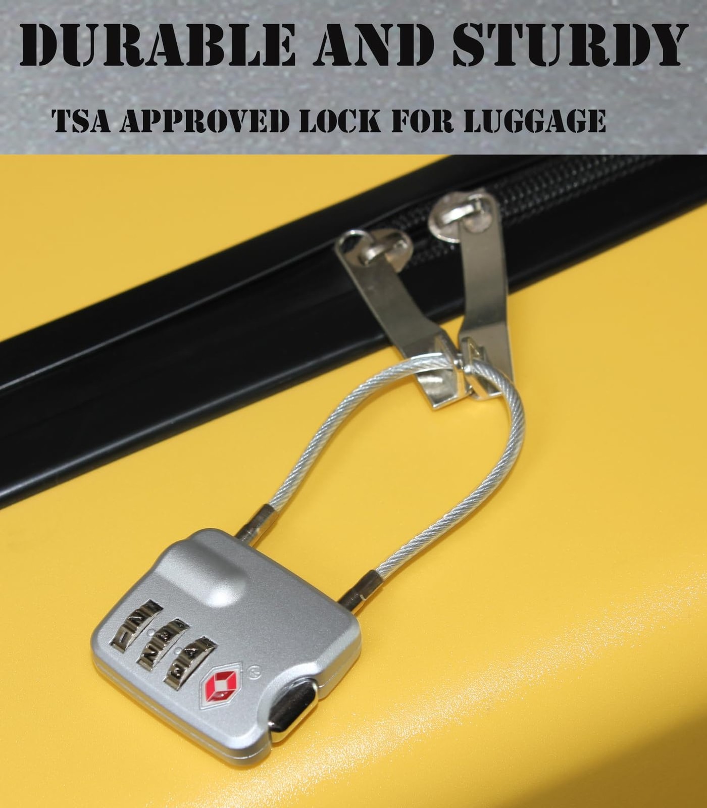 4 Pack TSA Approved Luggage Lock for Suitcases, Backpack, and Baggage with Zi…
