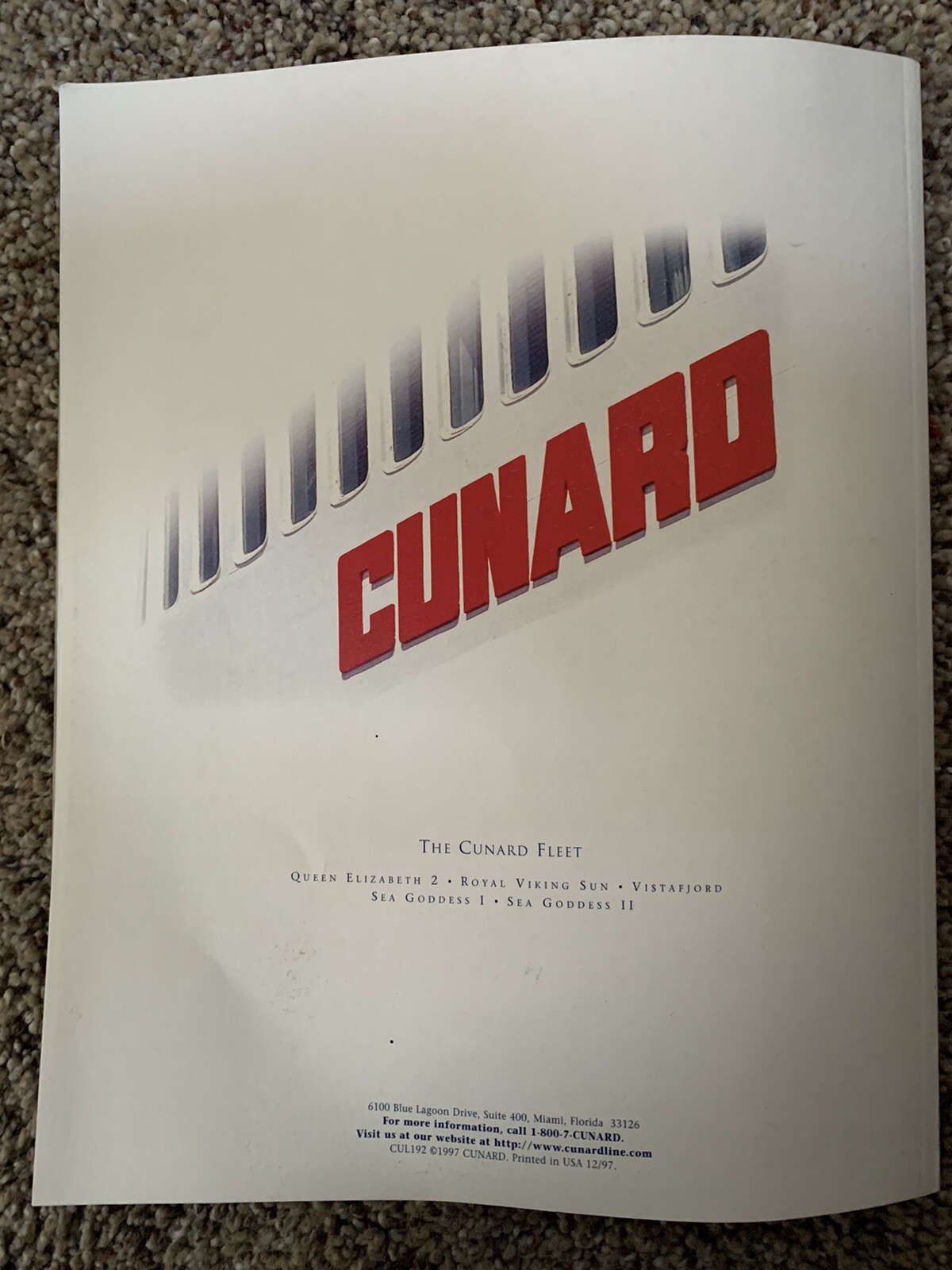 Cunard Line-1999 World Criuse-90 pages-QE2-Royal Viking Sun⚓️