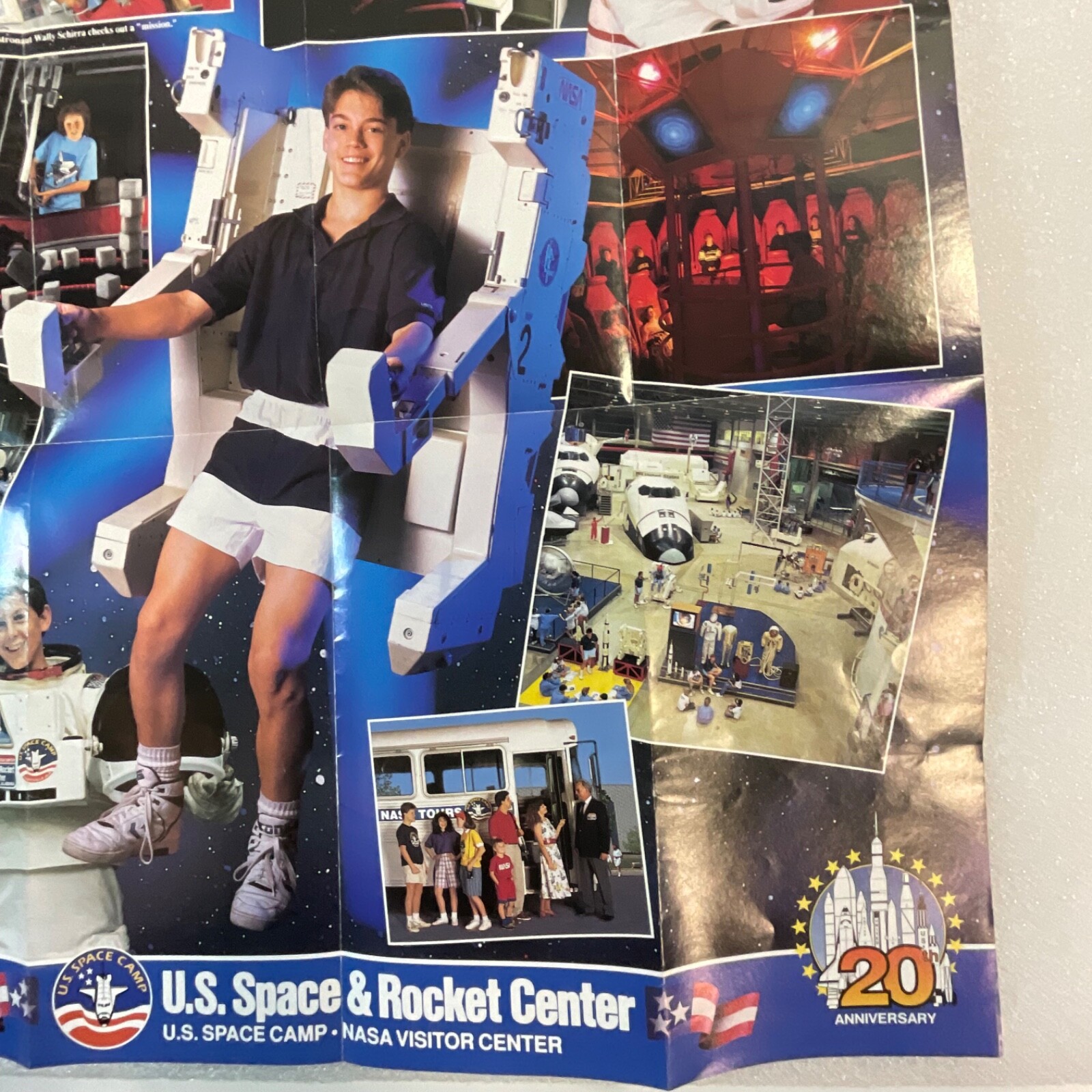 US SPACE & ROCKET CENTER 1991 PAPER INFORMATIONAL PAPER FOLD OUT PAPER EPHEMERA