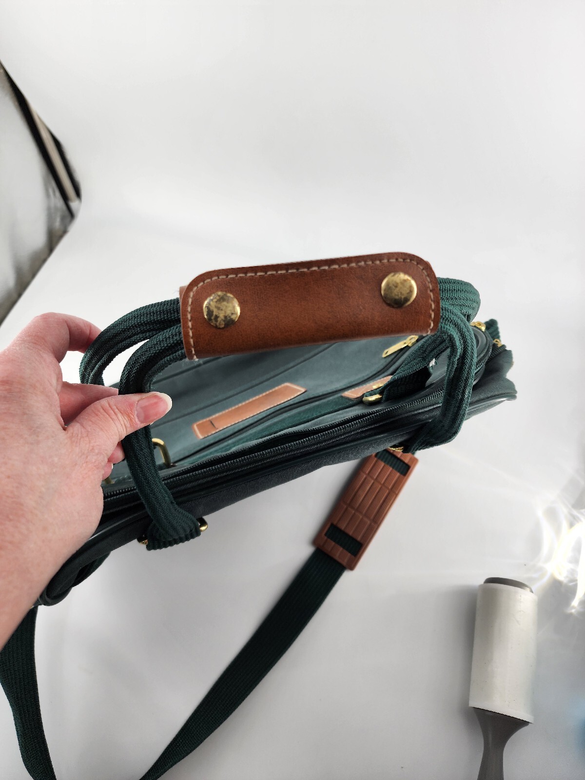 Jaguar Canvas/ Travel / Messenger Bag Luggage With Shoulder Strap – Hunter Green