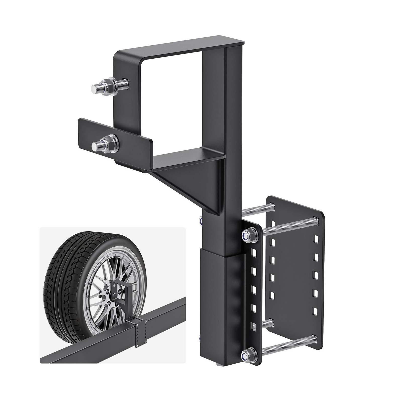 SELEWARE Spare Tire Carrier, 160LBS Heavy Duty Bolt-On Trailer Spare Tire Mou…