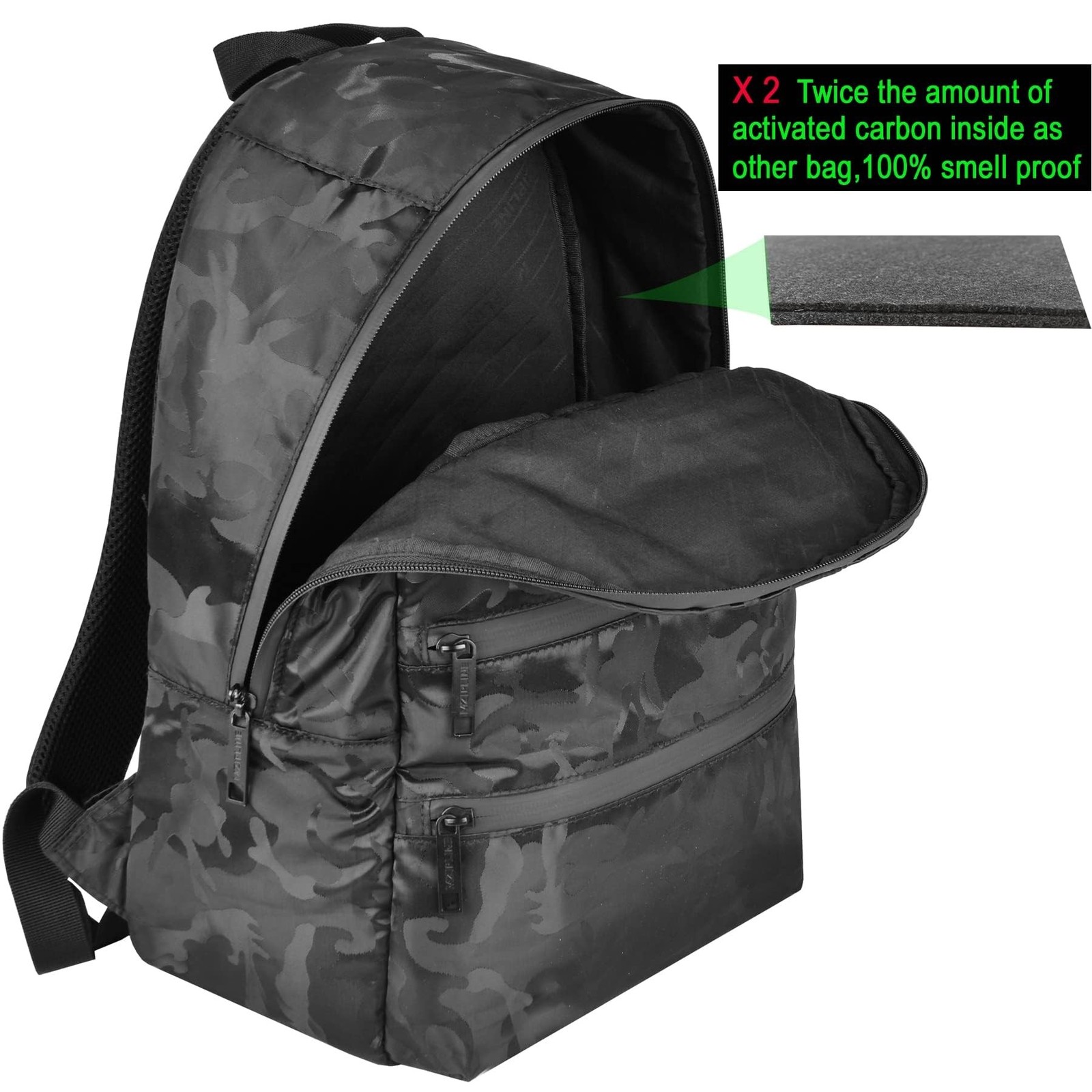Backpack Bag With TSA Lock & Key-Smell Proof-Water Resistant Laptop Daypack T…