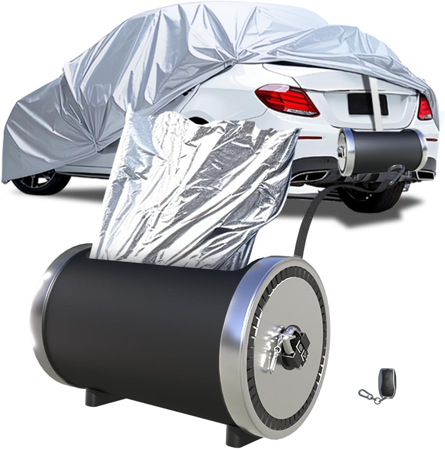 Automatic Car Cover with Remote Control for Sedan length194-204 in,width75 in Re
