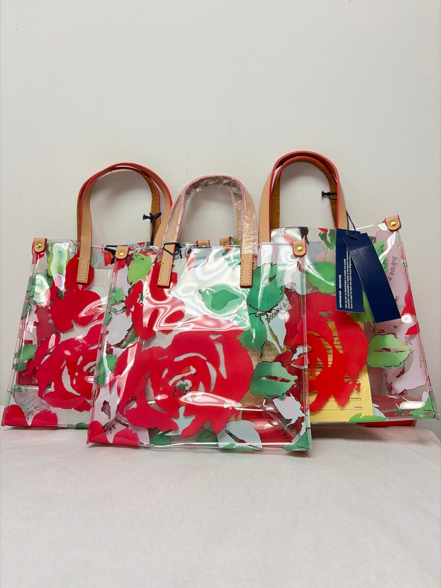 DOONEY & BOURKE VINYL FLOWER LUNCH TOTE BAG LOT OF 3