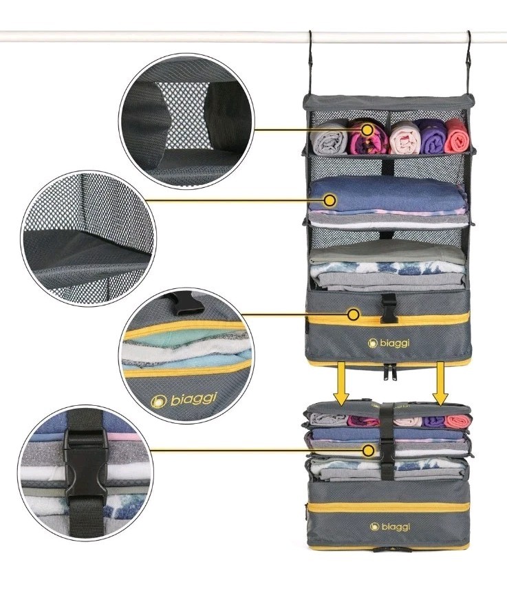 2 Biaggi hangmates Zip Cube Travel Packable Regular