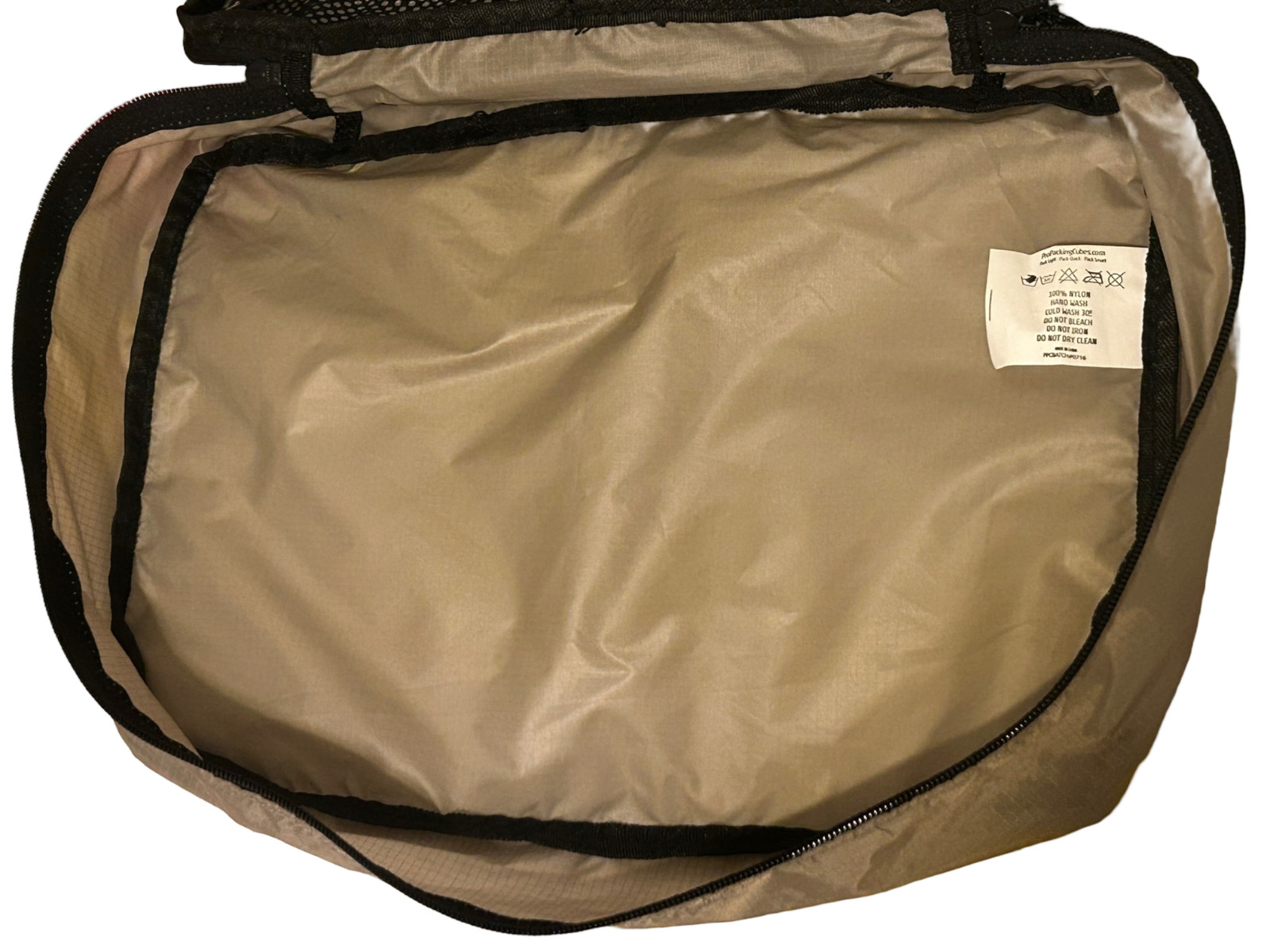 ProPackingCube Travel Luggage Organizer with Zipper Closure, Medium, Beige