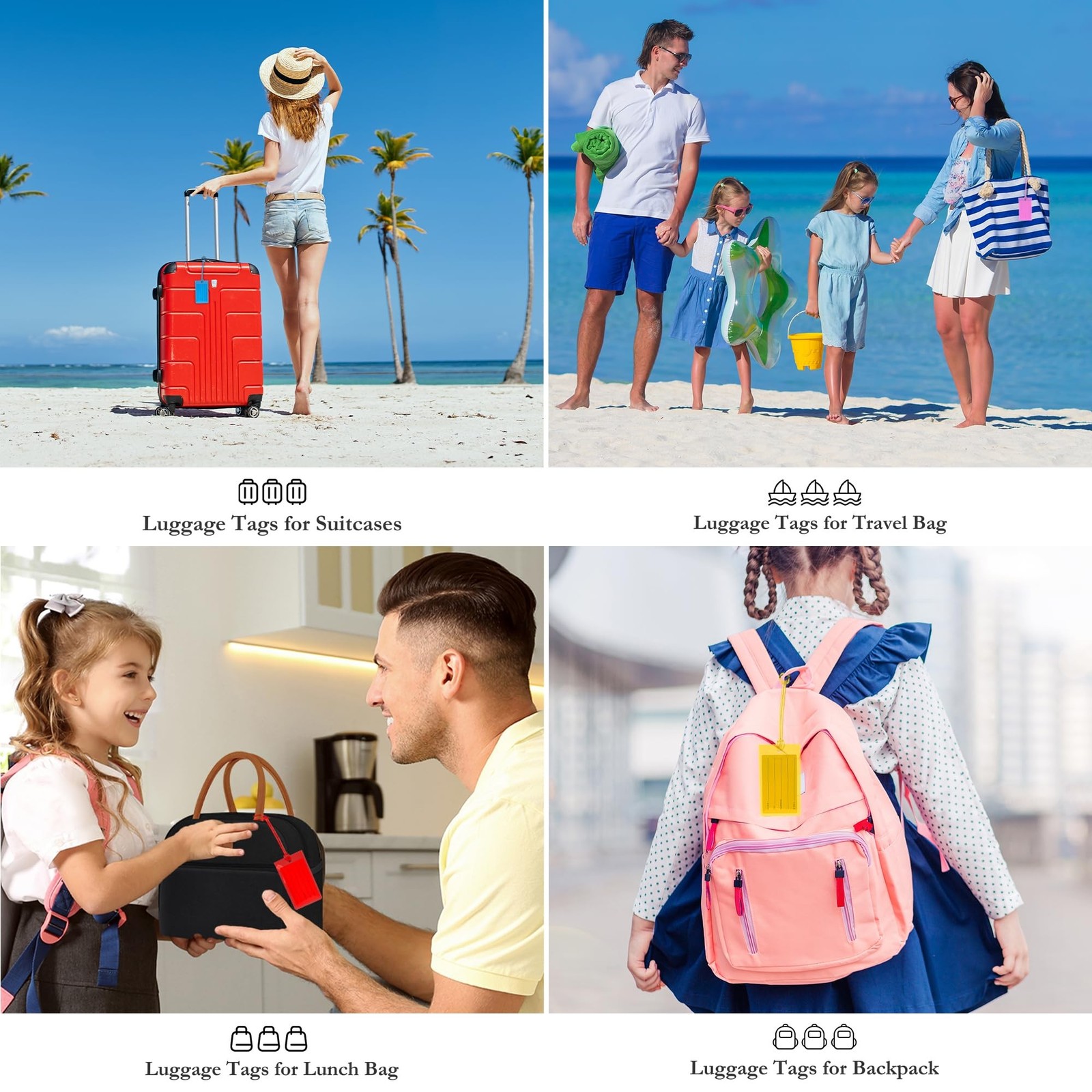 20 Pack Luggage Tags for Suitcases, Airplane Travel Essentials | Internationa…