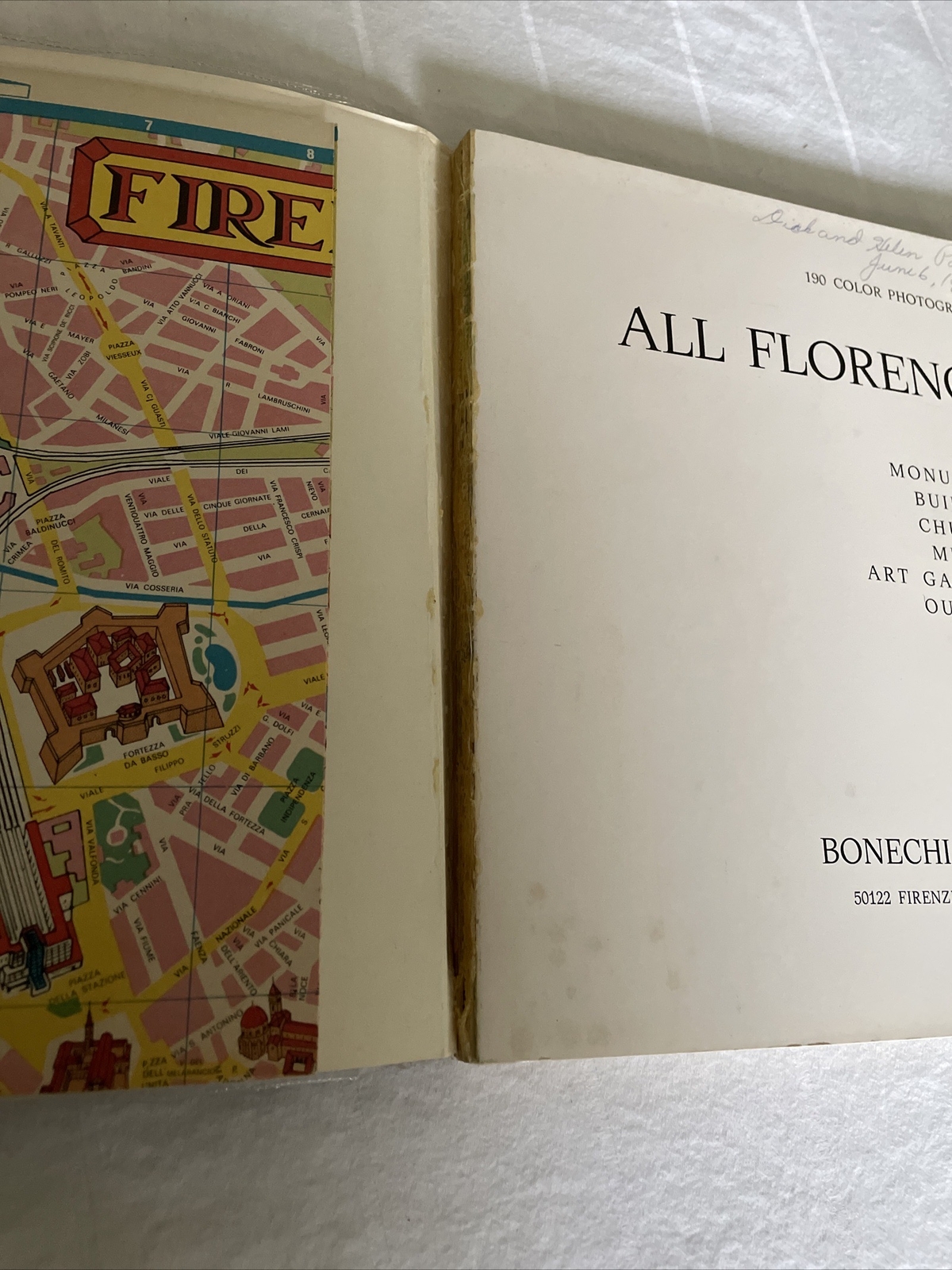 All Florence In 190 Kodak Color Photographs (1972 Paperback Clear Dust Jacket)