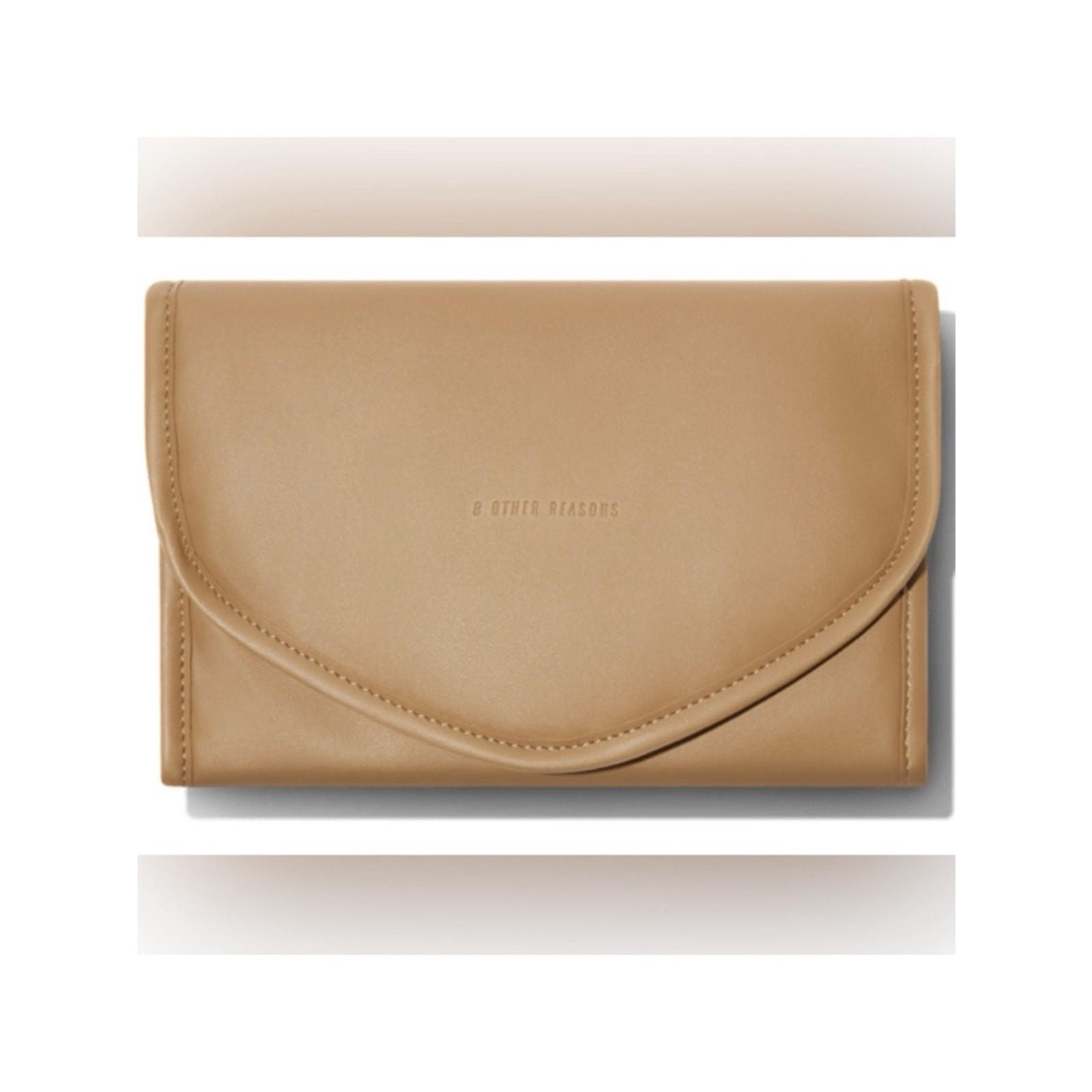8 Other Reasons Tan Vegan Leather Jewelry Travel Pouch Bag, Brand New, MSRP $50