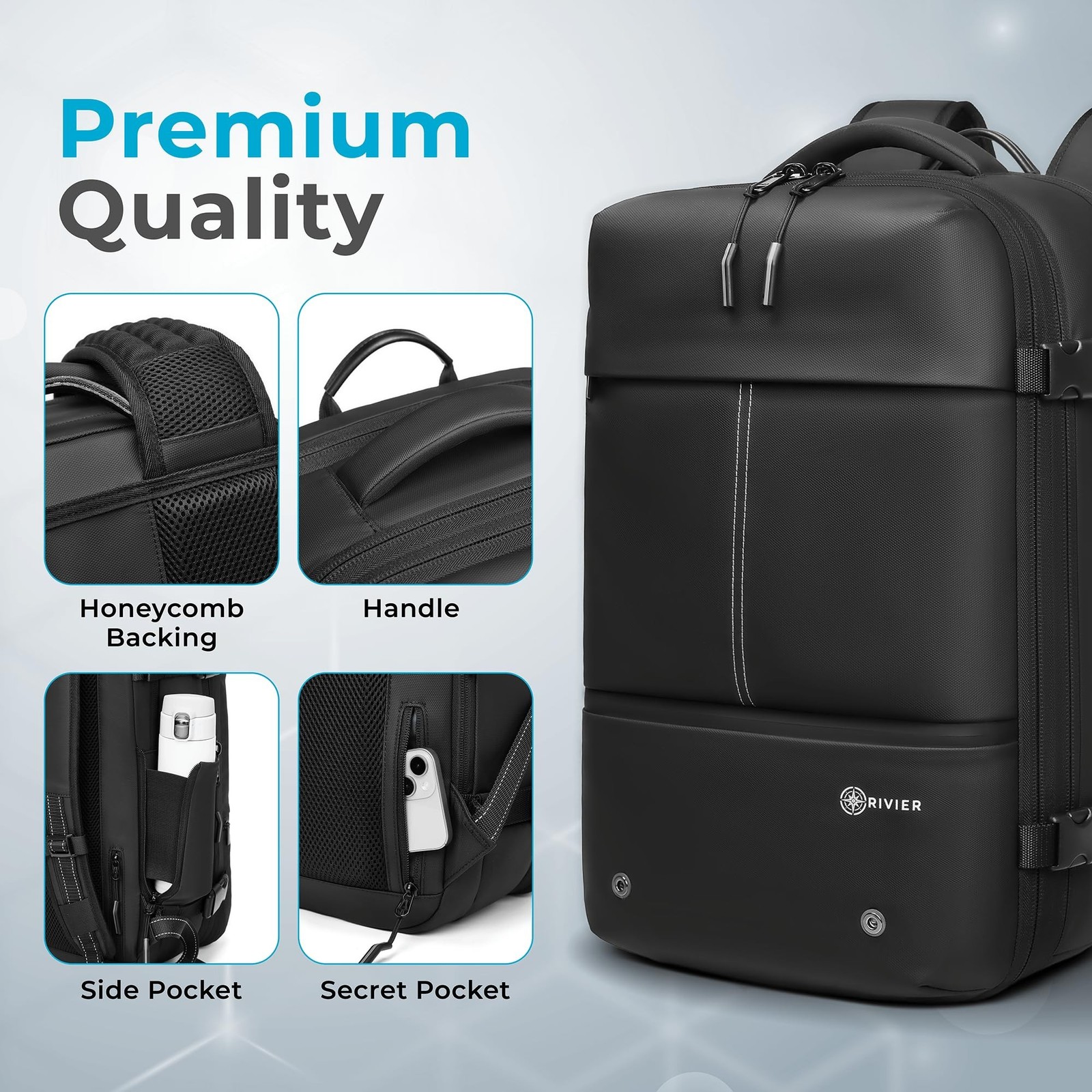 Laptop Travel Backpack Expandable With Vacuum Compression And Pump, Personal …