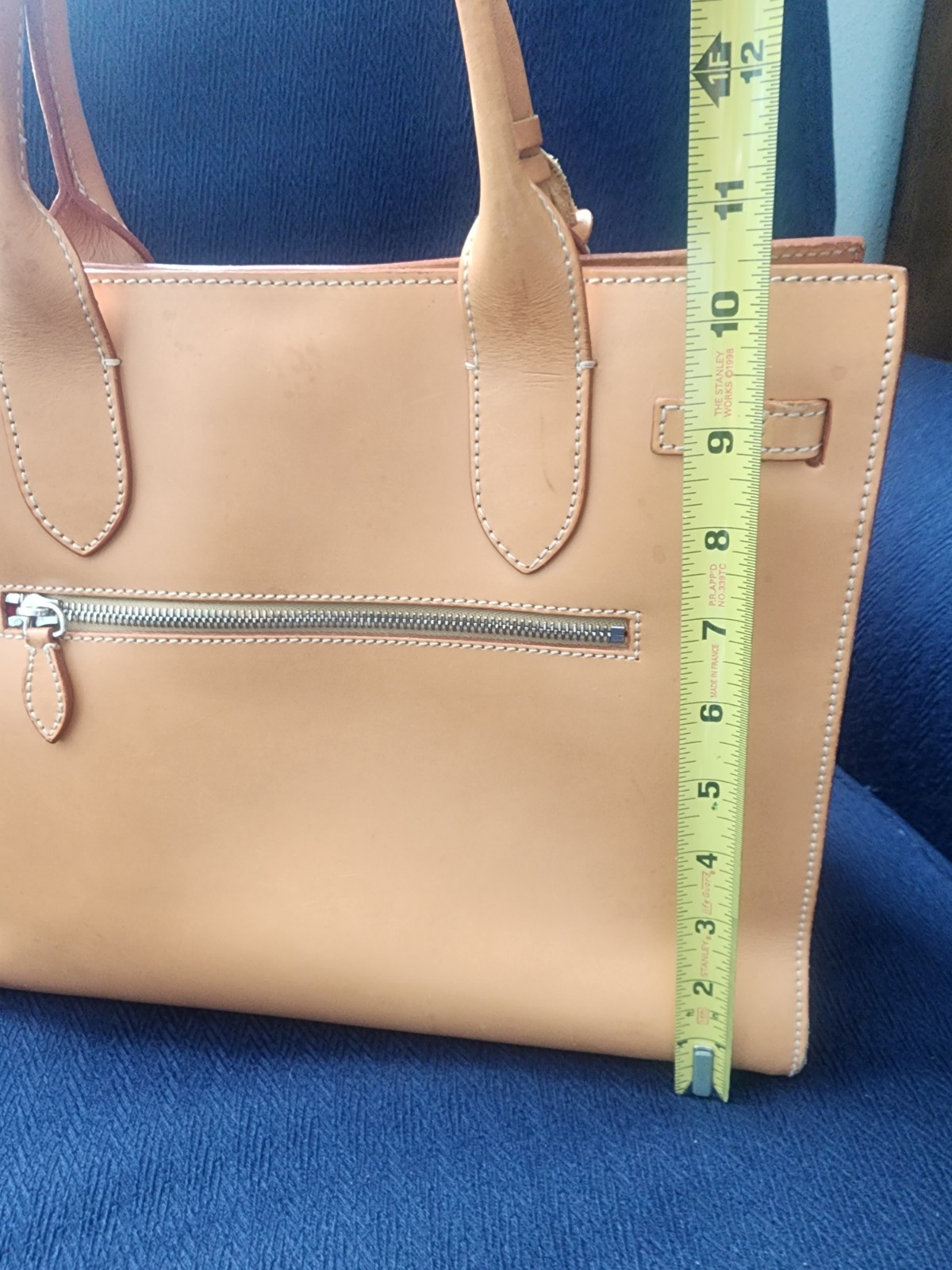 Dooney & Bourke Tan Satchel Top Handle Bag Double Handles Alto Italy