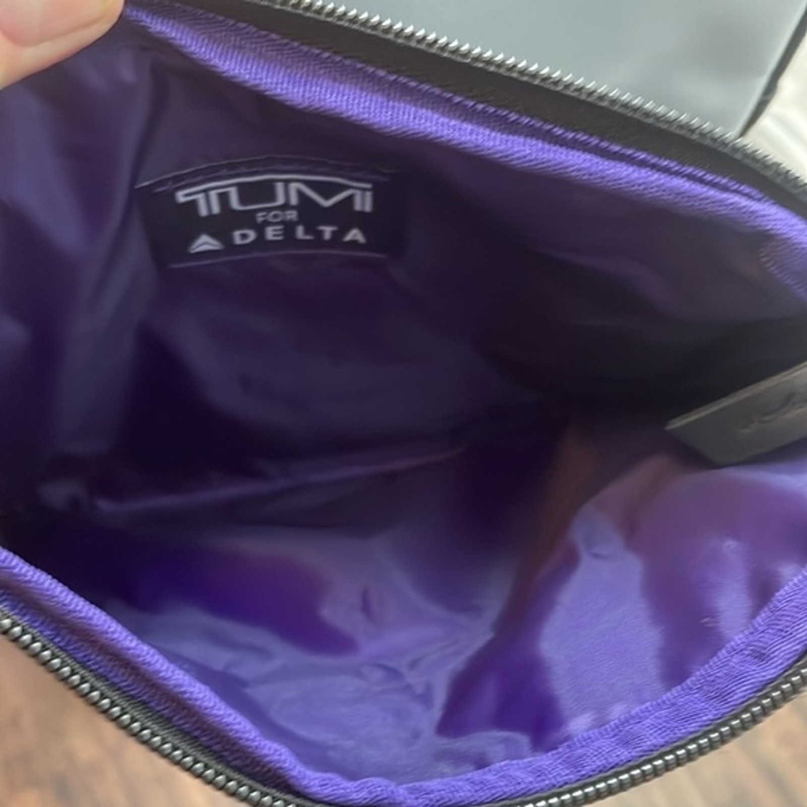 TUMI for Delta Bundle of Two Canvas Zip Travel Bag 8 x 6