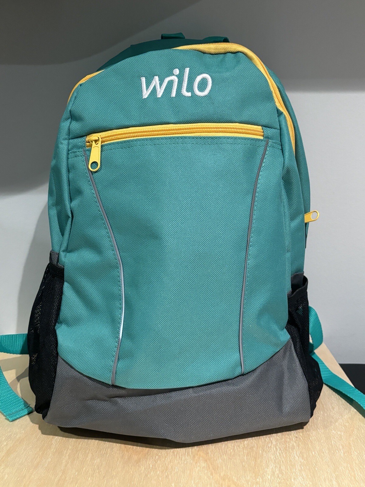 wilo pumps dortmund backpack green gray yellow advertising sports bags – New