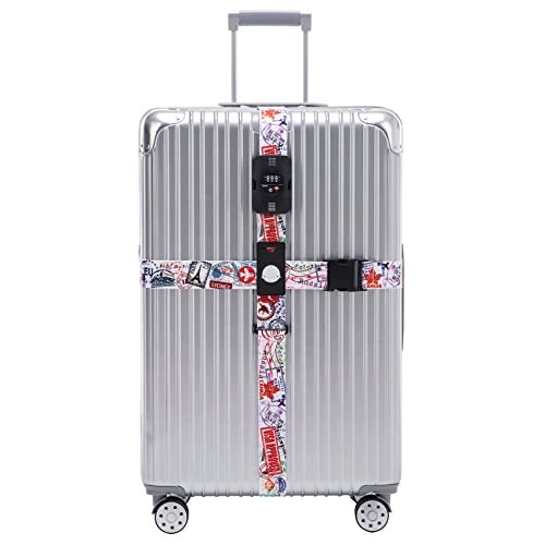 Travelkin Cross Luggage Strap TSA Approved Elastic Suitcase Belt