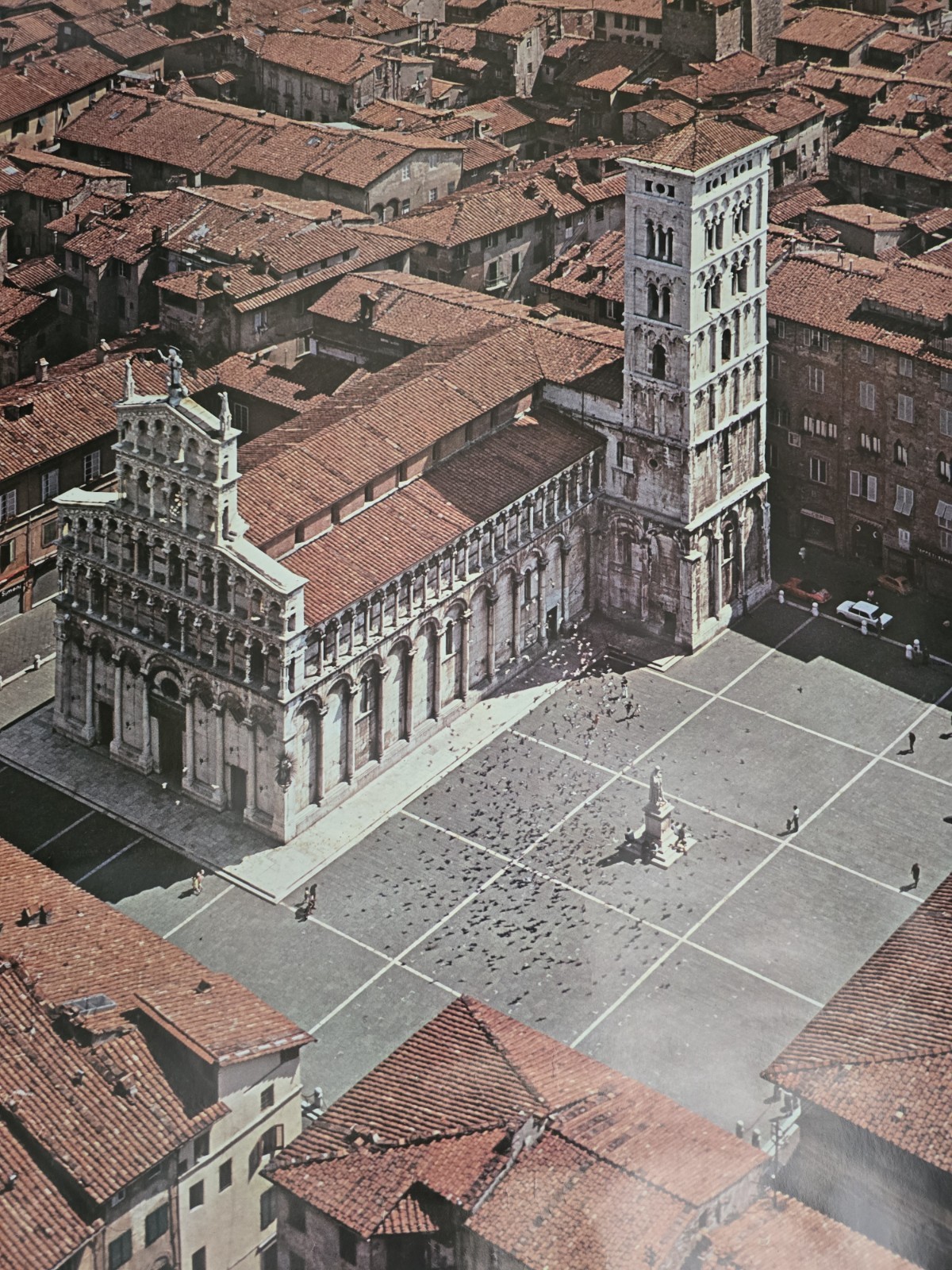 Lucca Tuscany Piazza Vintage Travel POSTER Tourism Ad Printed In Italy 1979 Orig