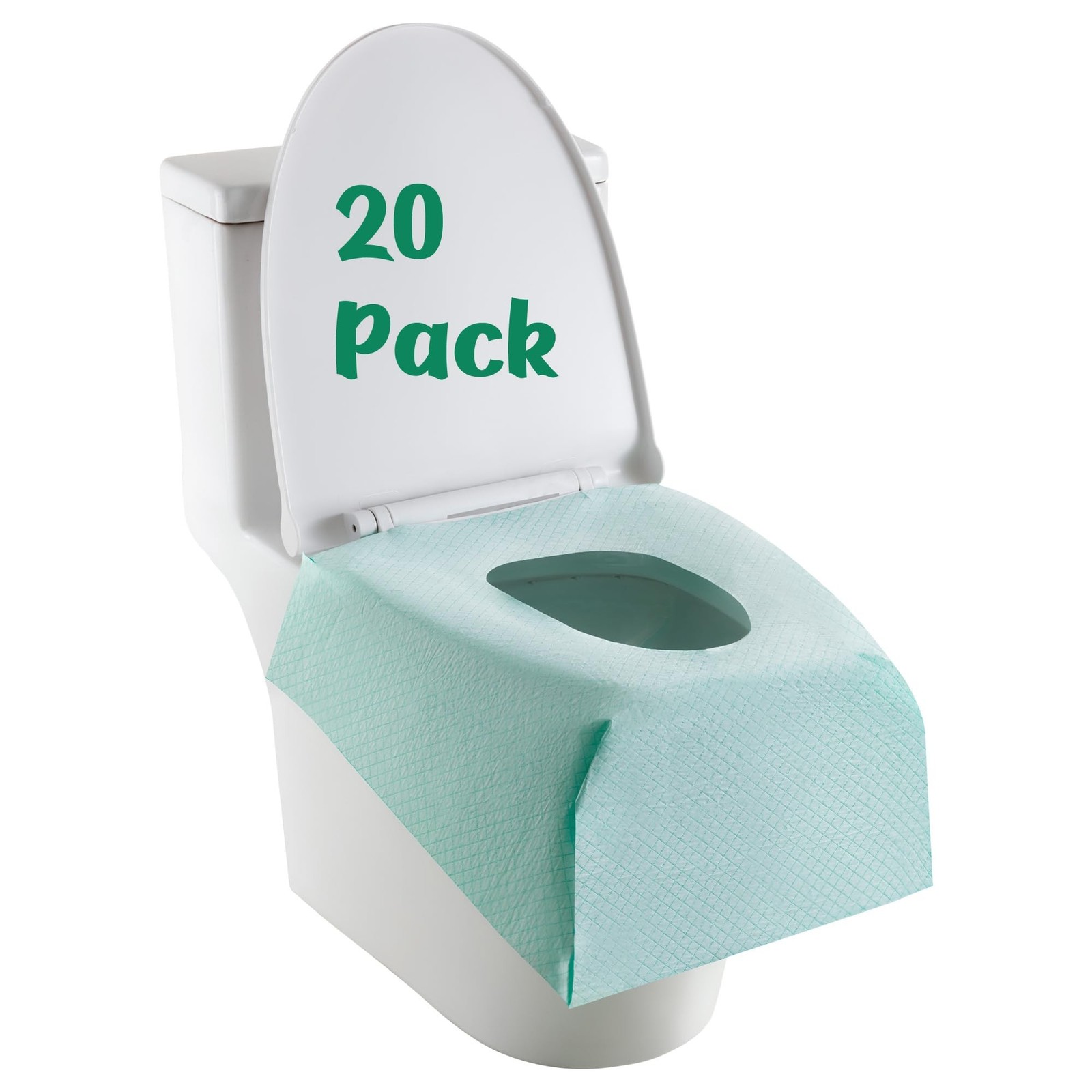 Full Coverage Toilet Seat Covers Disposable 20 Pack | Waterproof Full Coverag…
