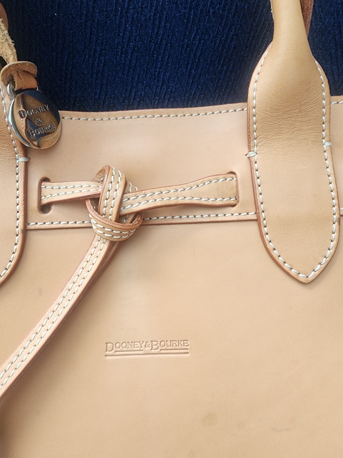 Dooney & Bourke Tan Satchel Top Handle Bag Double Handles Alto Italy