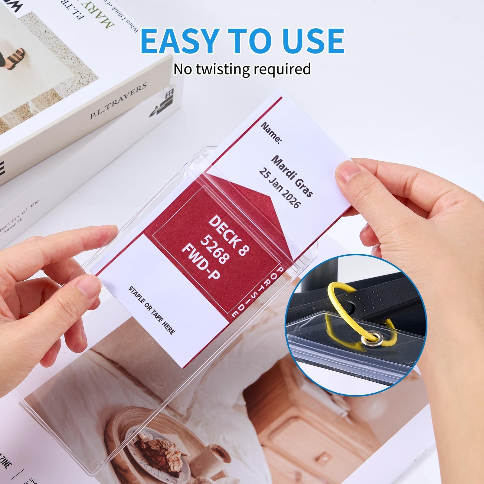CASMONAL 20 Pack Large Size Cruise Luggage Tag Holders – Waterproof &Reusable…