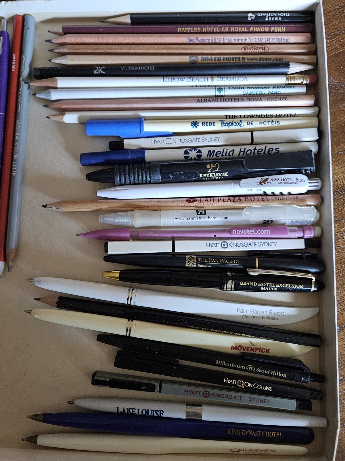 Lot Dozens Hotel Pens/ Pencils. Memories From Around The World. Exotic Locations