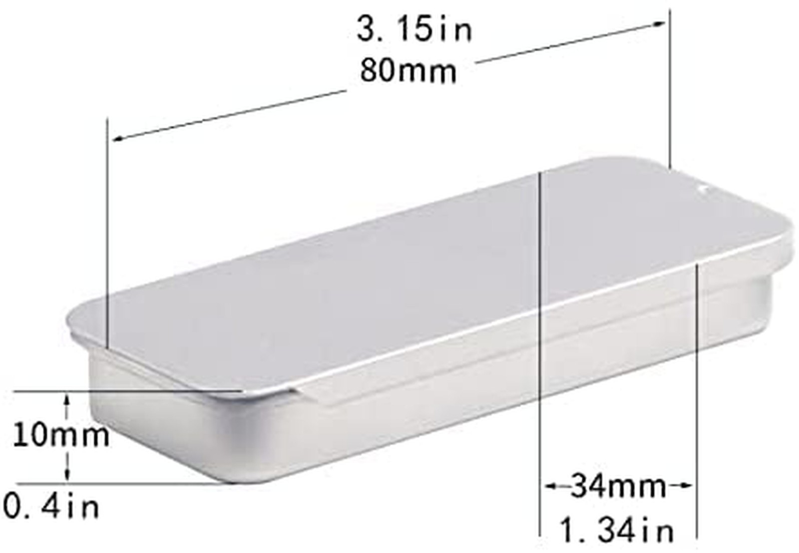 IVYRISE 3 PCS Metal Tin Box Containers Rectangular Empty Hinged Tins Box Cont…