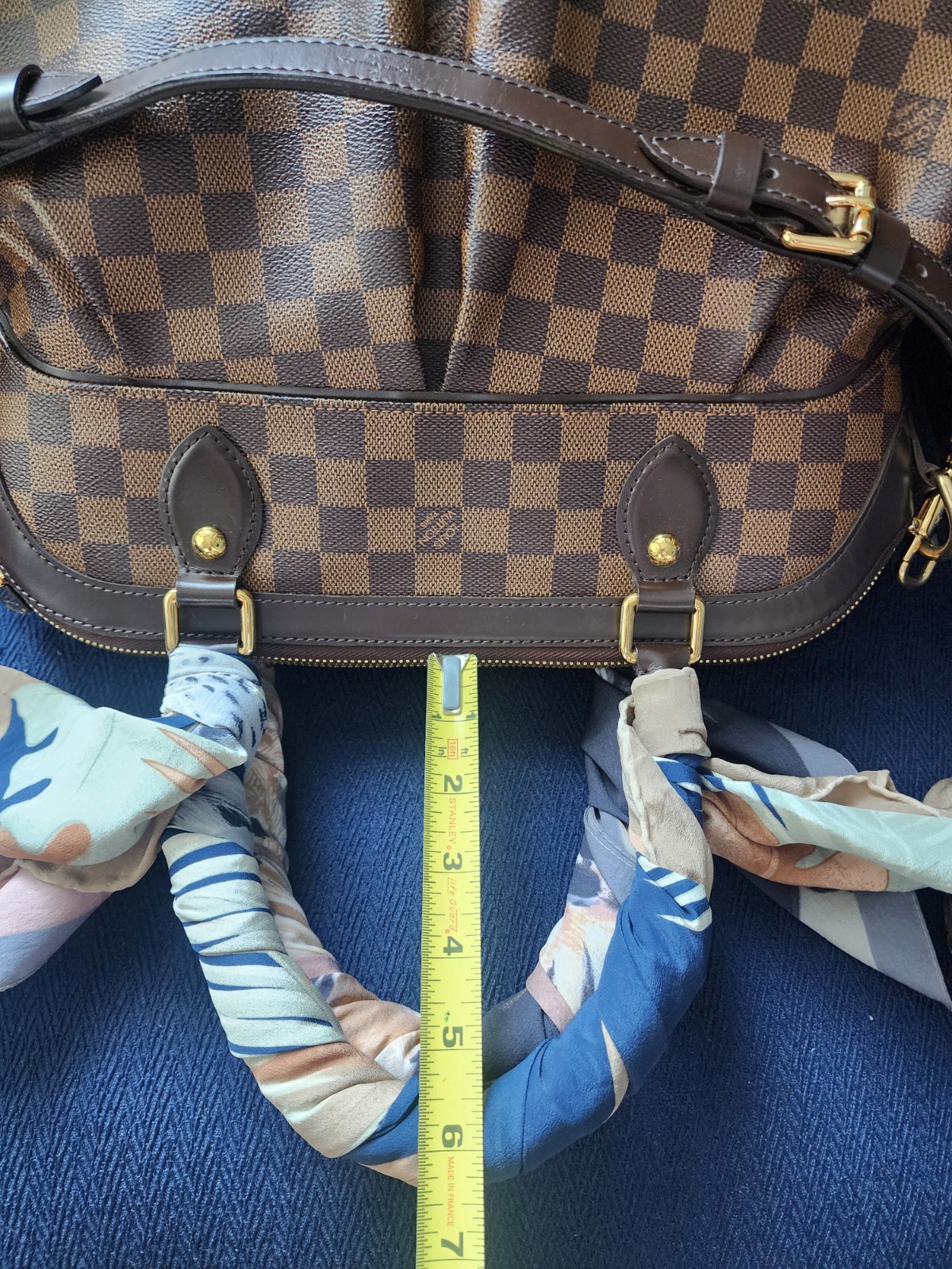 Louis Vuitton Trevi GM Damier Ebene Satche/Top Handle Red Interior Beautiful