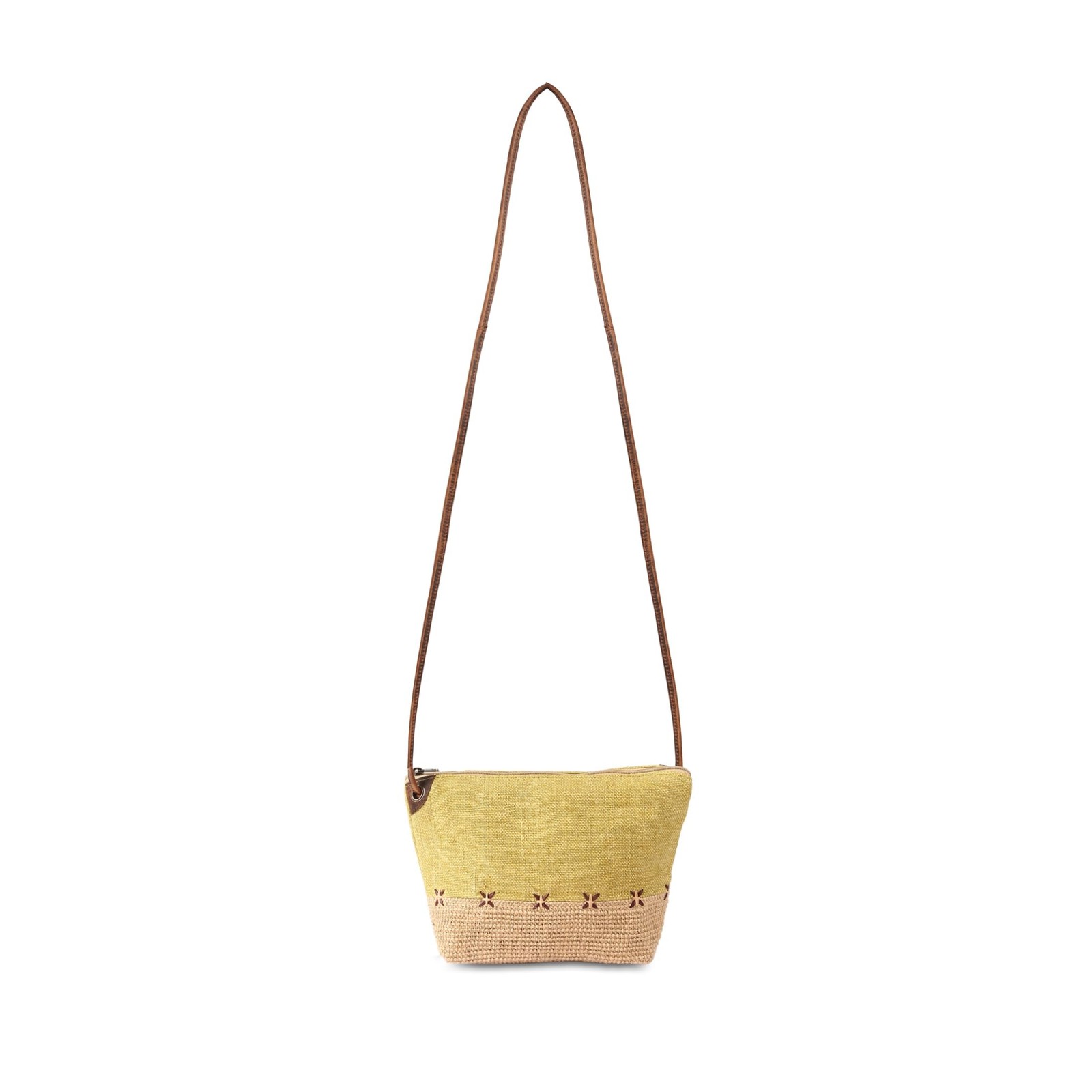 KomalC Stylish Slingbag for Women made with Jute & Premium Buffalo Leather | …