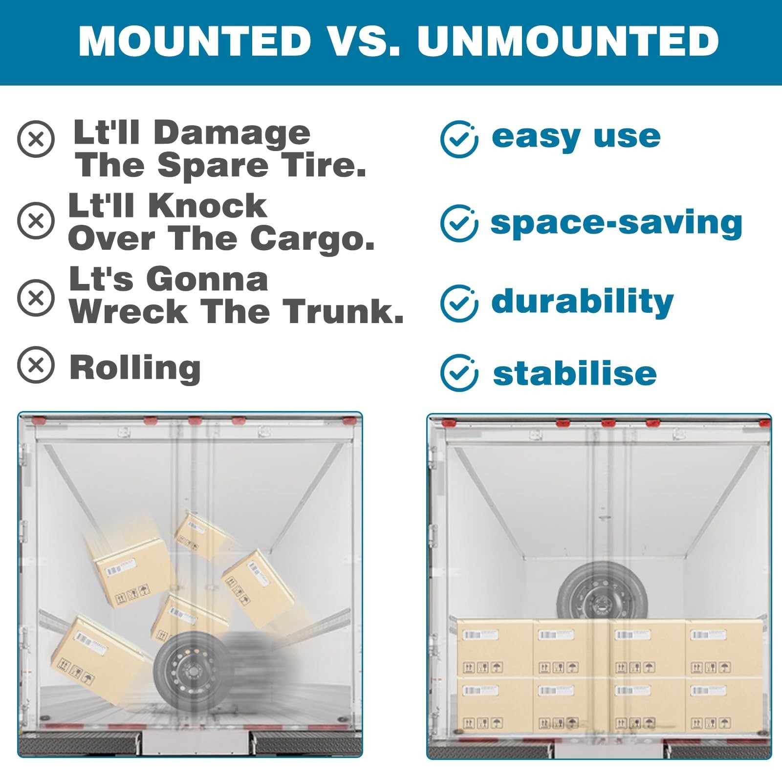 Boat Trailer Spare Tire Mount for Utility Trailer Spare Tire Holder Wall Moun…