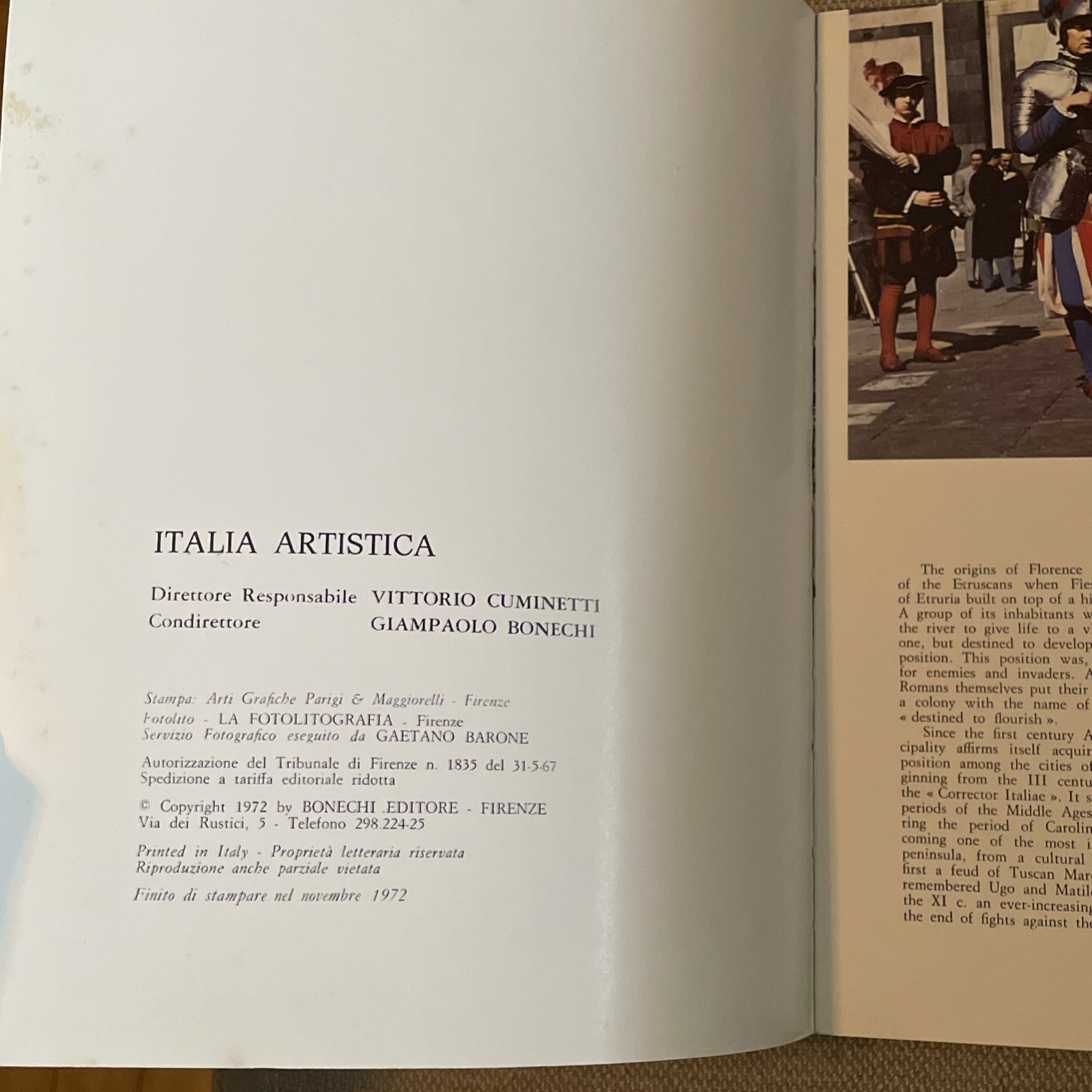 All Florence In 190 Kodak Color Photographs (1972 Paperback Clear Dust Jacket)