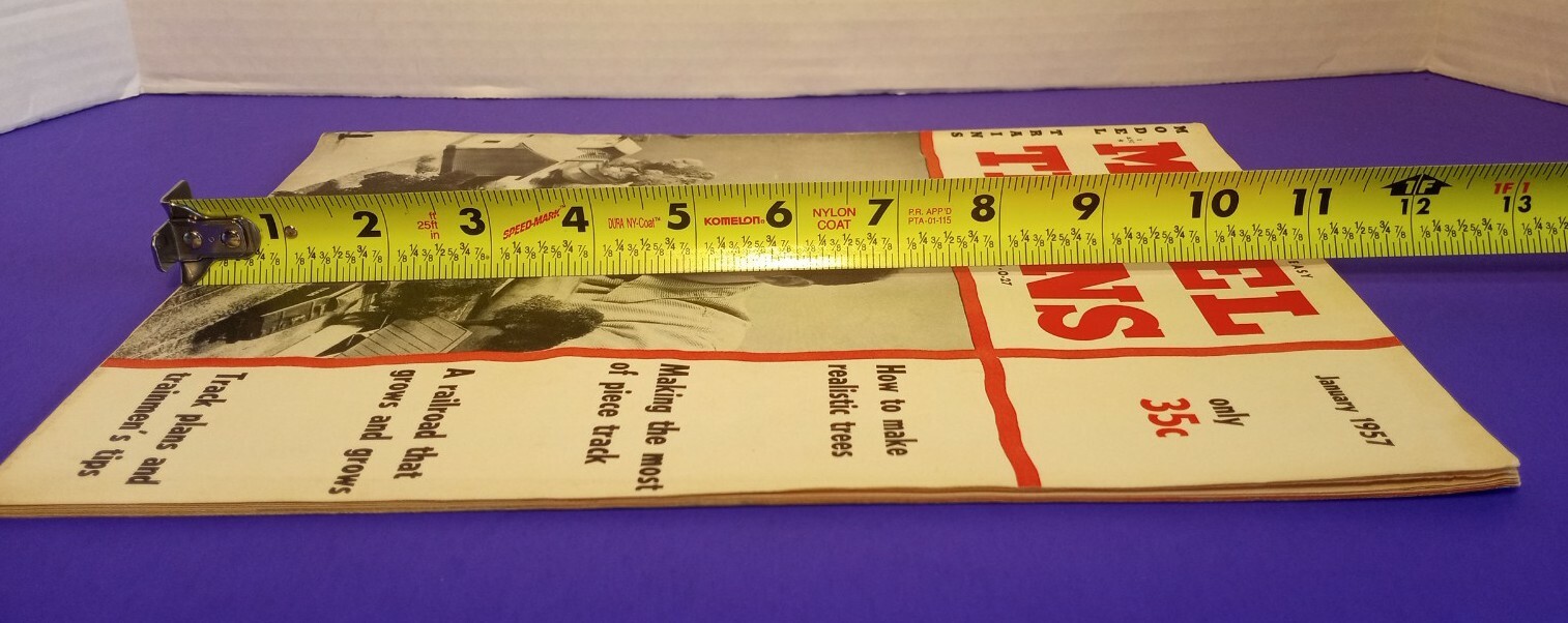 MODEL TRAINS MAGAZINE All Ages Gauges 1957 how to make trees track plans book