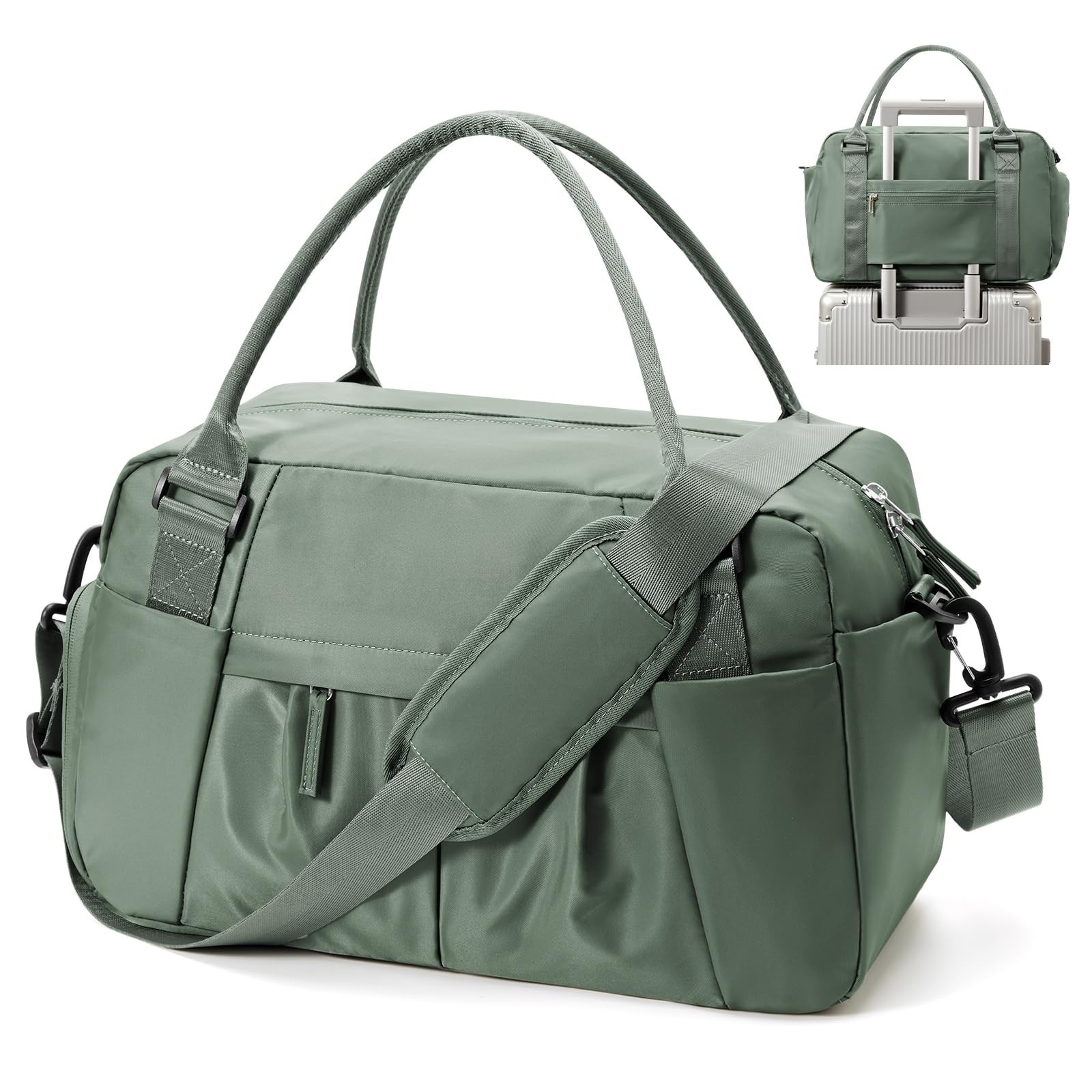 Travel Duffel Bag for Women – Small Waterproof Weekender Tote Carry on Bag wi…